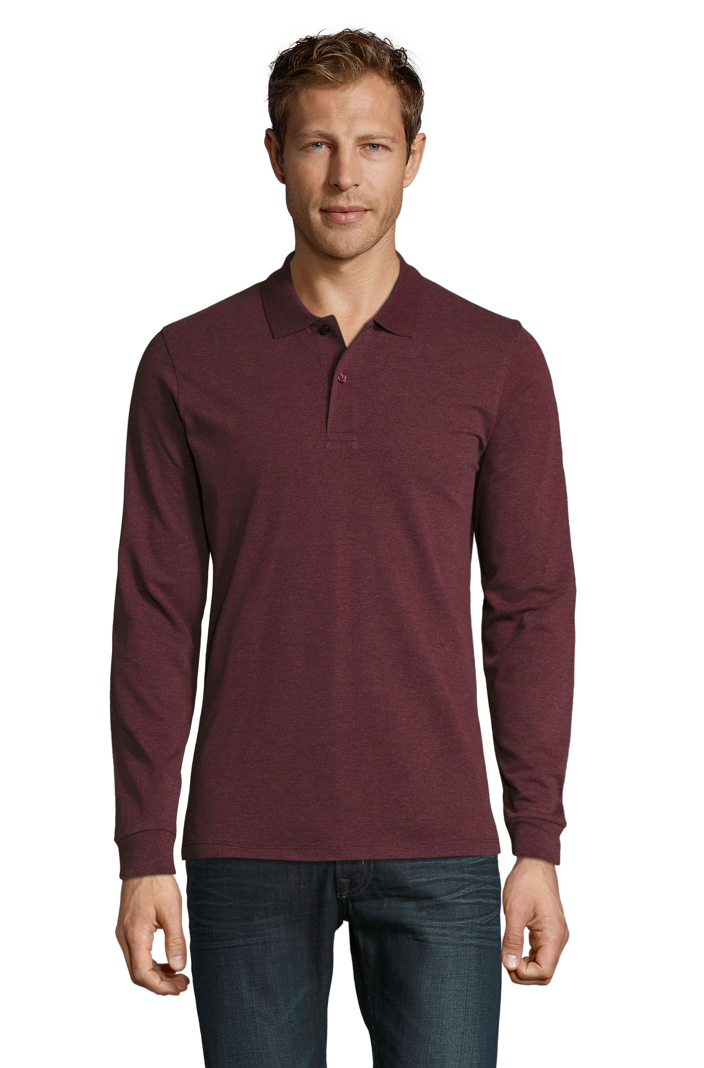 HOMBRES LSL PERFECTOS - 148 - Borgoña Rojo Melange