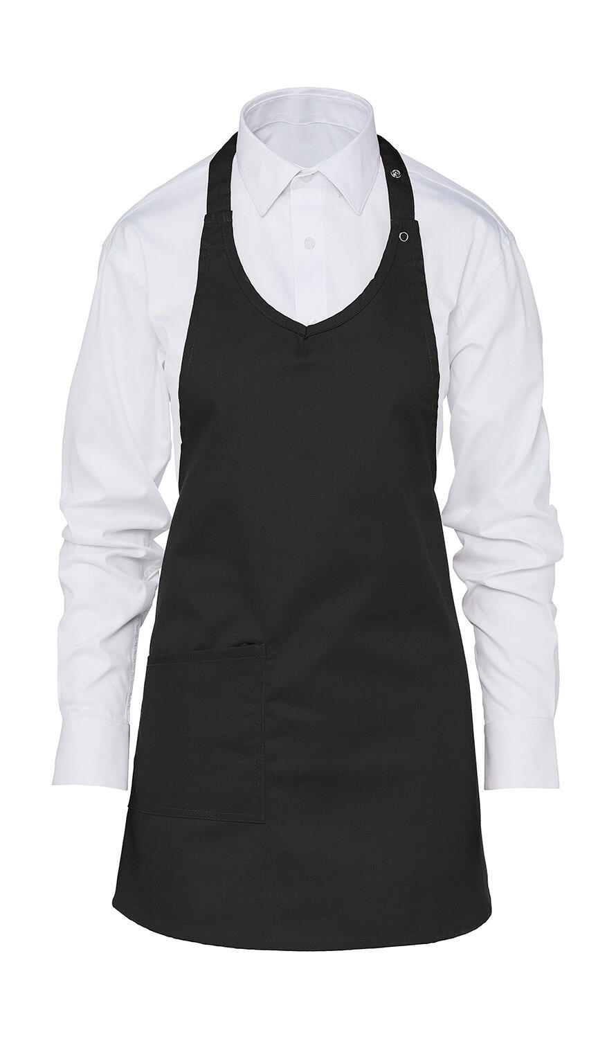 BERN - Delantal de mujer con peto - 101 - Negro