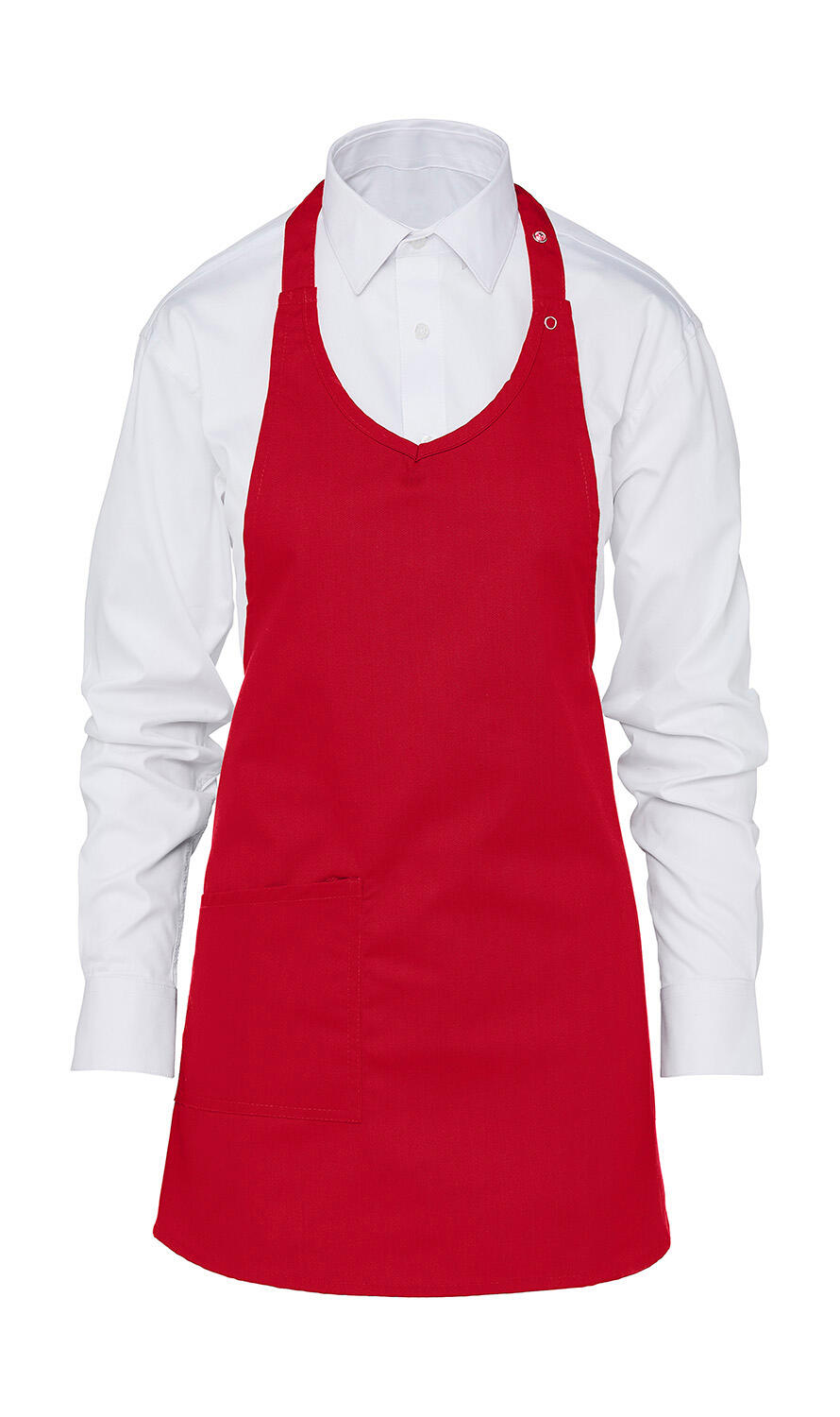 BERN - Delantal de mujer con peto - 400 - Rojo