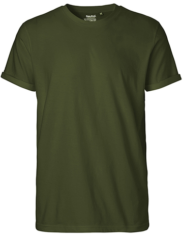 Camiseta de manga enrollable para hombre - Militar