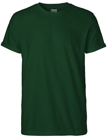 Camiseta de manga enrollable para hombre - Botella Verde