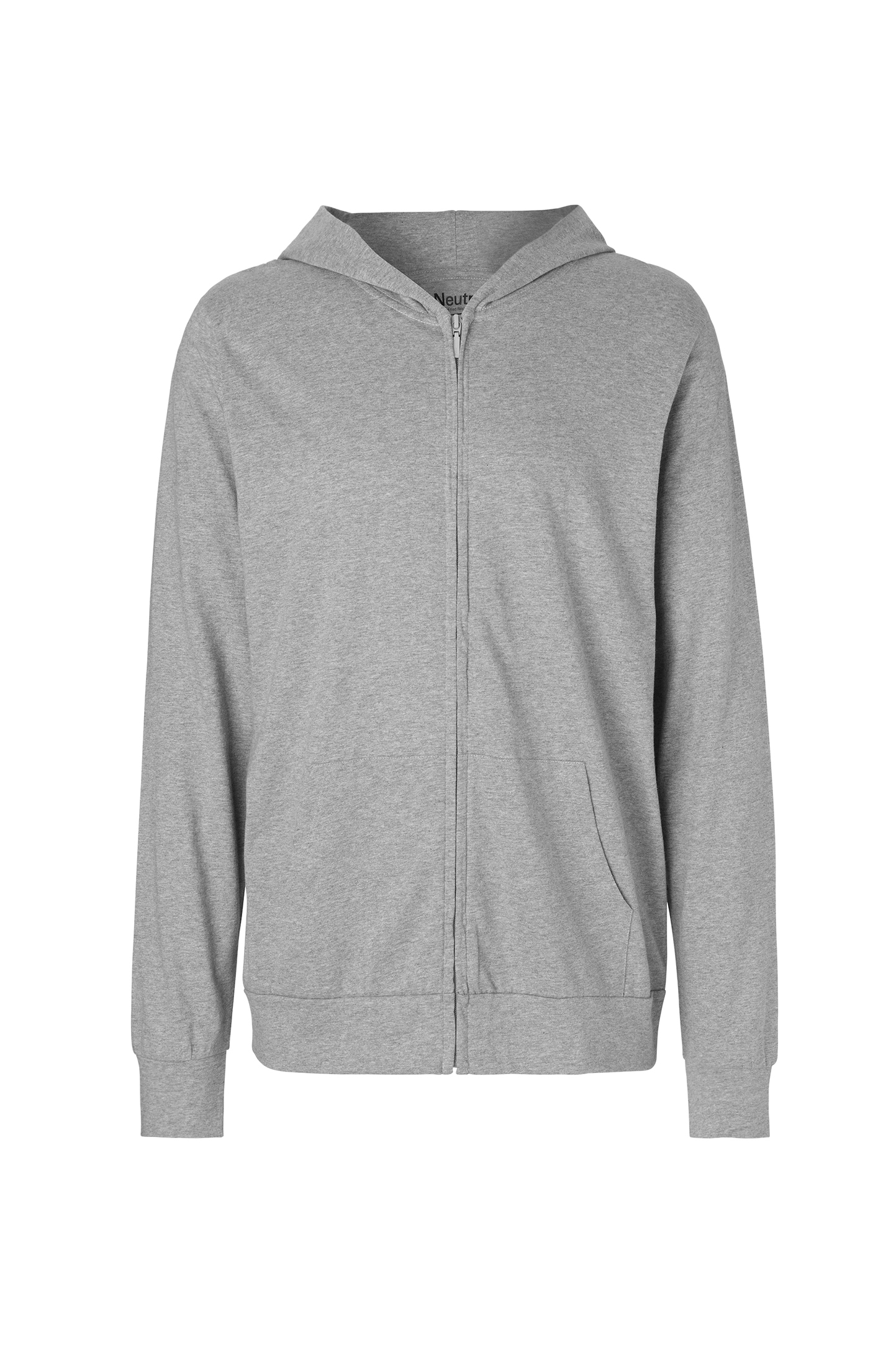 Sudadera unisex con capucha y cremallera - GRIS DEPORTIVO