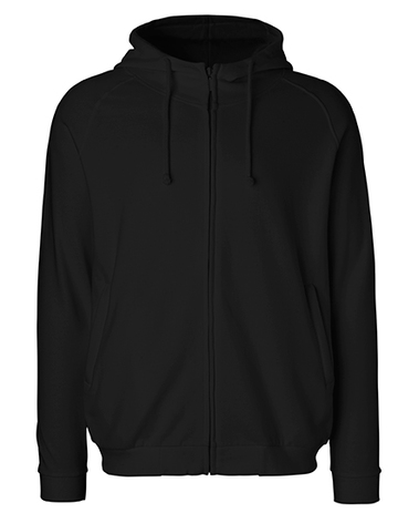 Sudadera unisex con cremallera oculta - Negro