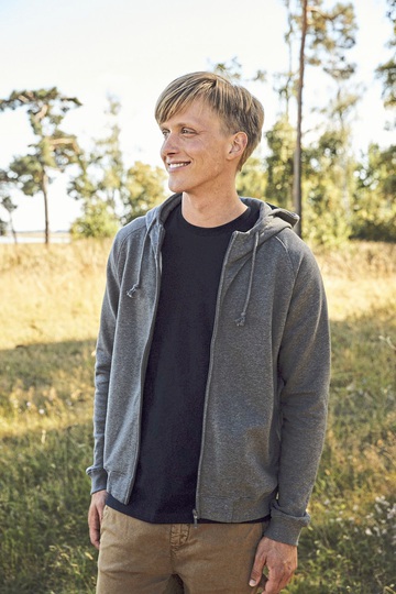 Sudadera unisex con cremallera oculta