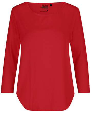 Camiseta de manga tres cuartos para mujer - Rojo