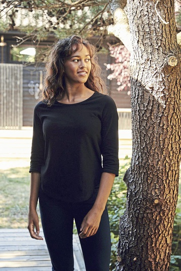 Camiseta de manga tres cuartos para mujer