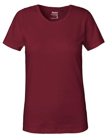 Camiseta de mujer de tejido interlock - Burdeos