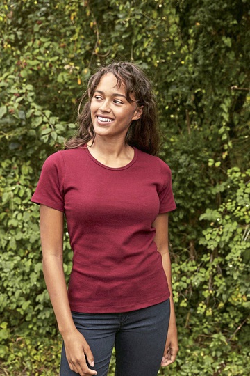 Camiseta de mujer de tejido interlock