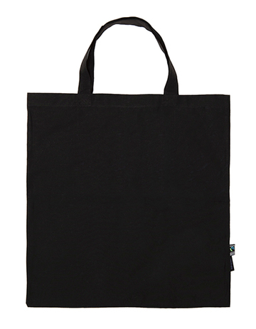 Bolsa de compras con asas cortas - Negro