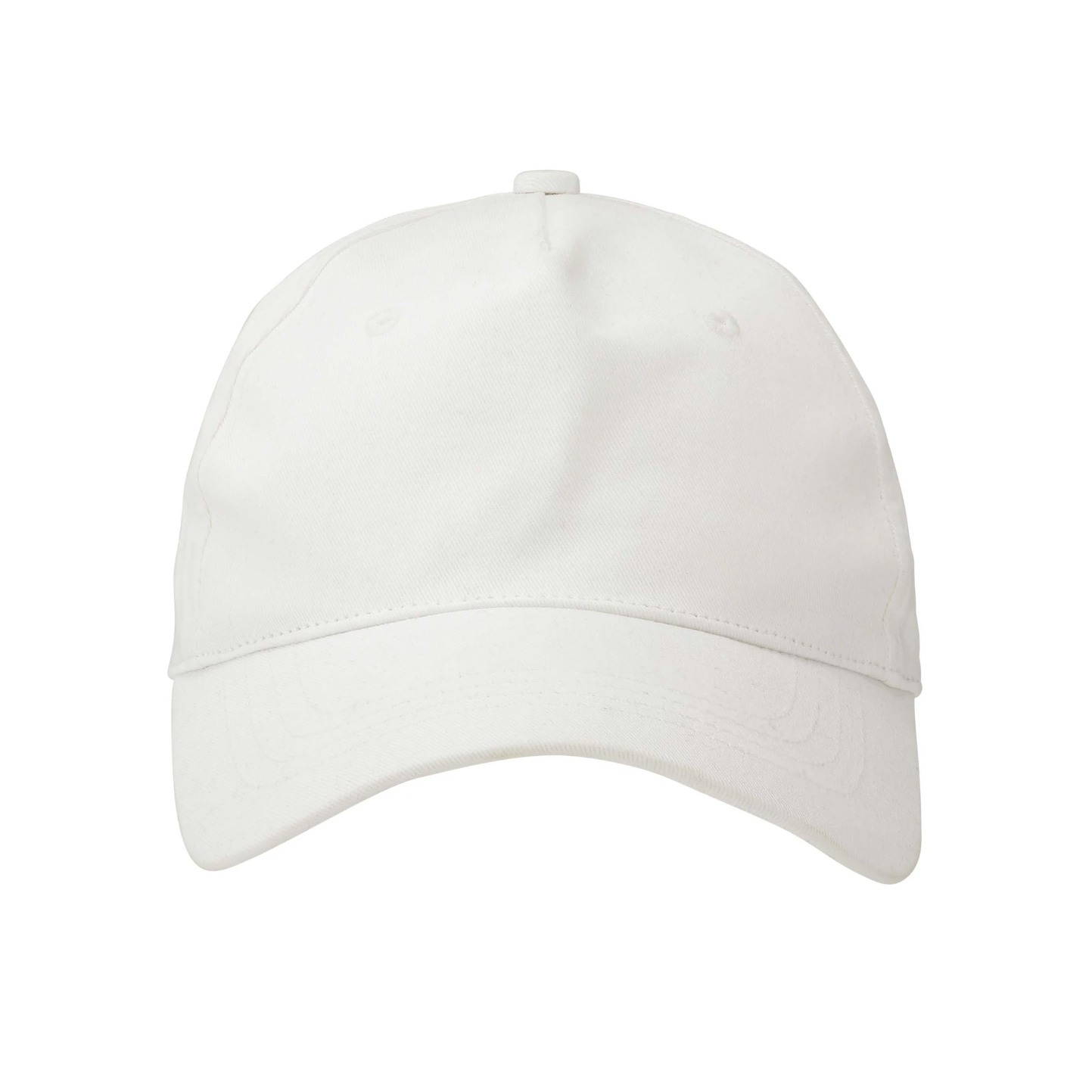 Gorra de sarga Bio de 5 paneles, 100 % algodón, 210 g/m², blanca, talla única. - 01 - Blanco OUT3