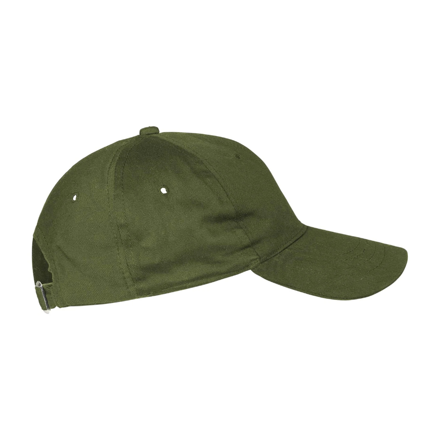 Gorra de sarga Bio de 5 paneles, 100 % algodón, 210 g/m², blanca, talla única. - Militar