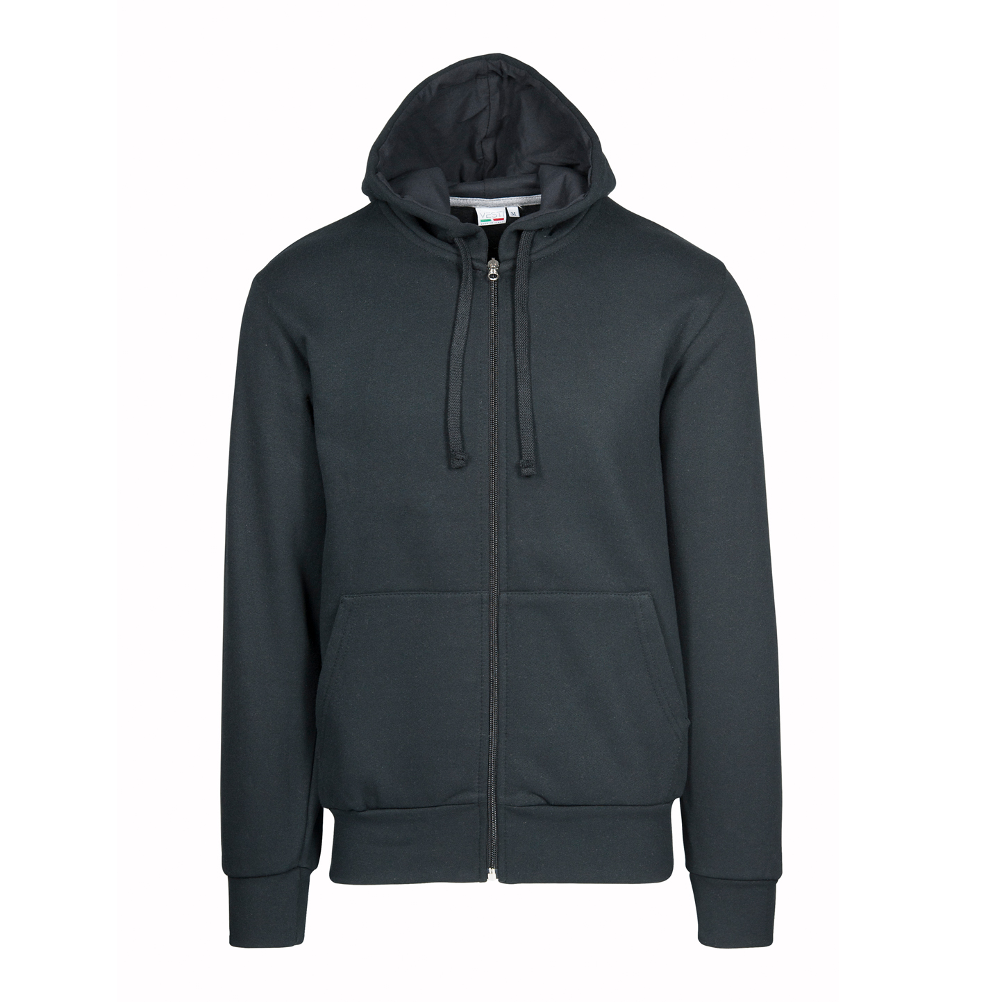 Sudadera infantil con cremallera, 70 % algodón/30 % poliéster, 280 g/m², color negro, talla XXS. - 12 - Negro