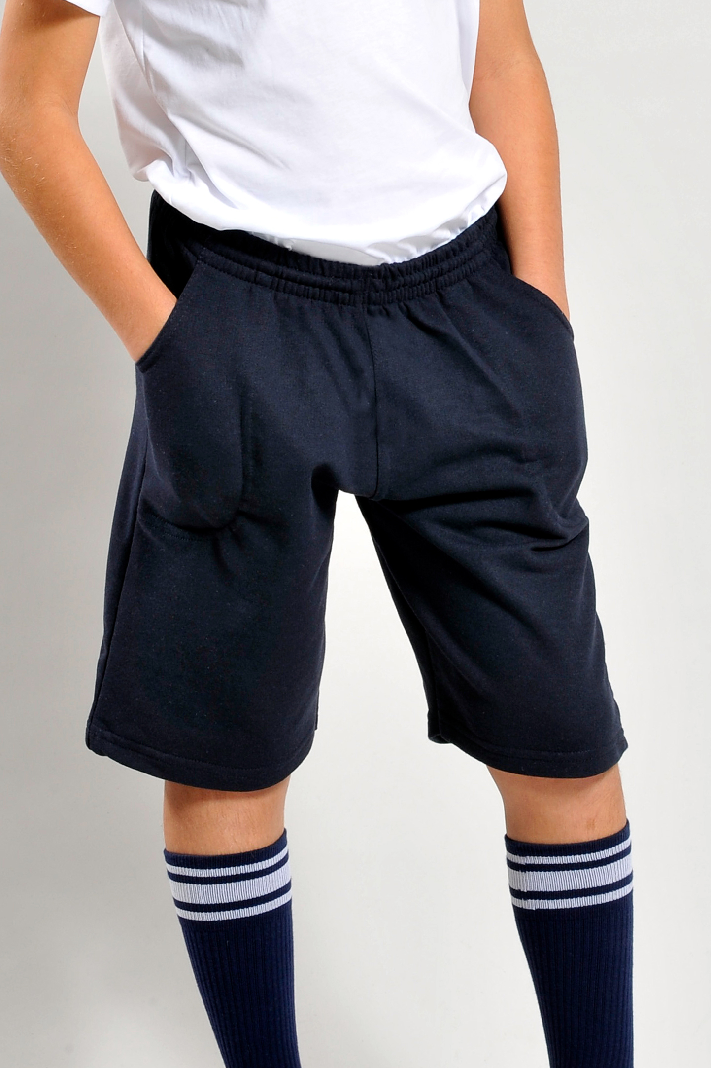 Sudadera infantil Bermuda de felpa 70/30% algodón/poliéster 240gr Negra XXS 1/2 años