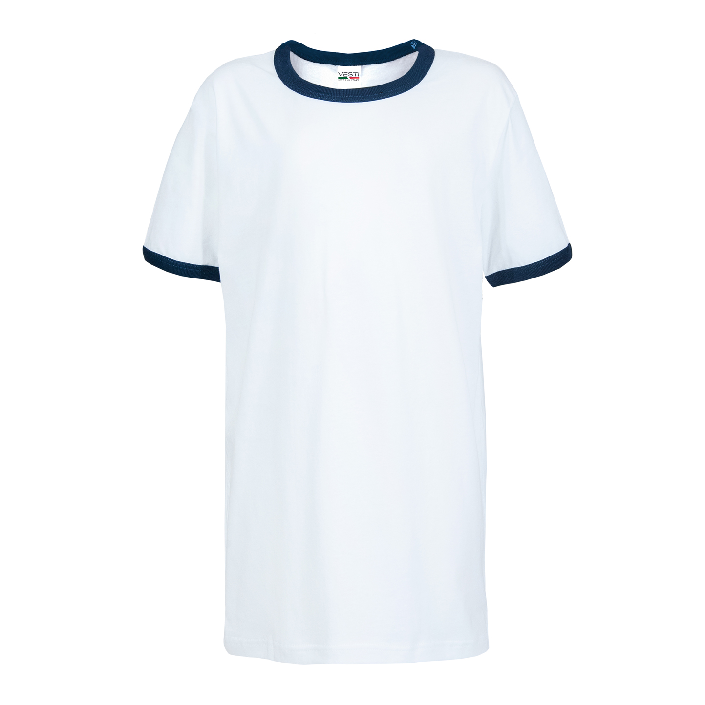 Camiseta suave para niño G/CM/C 100% algodón 140 gr/m2 Blanco/Blanco XS - 99NY - Blanco/Azul marino XXS
