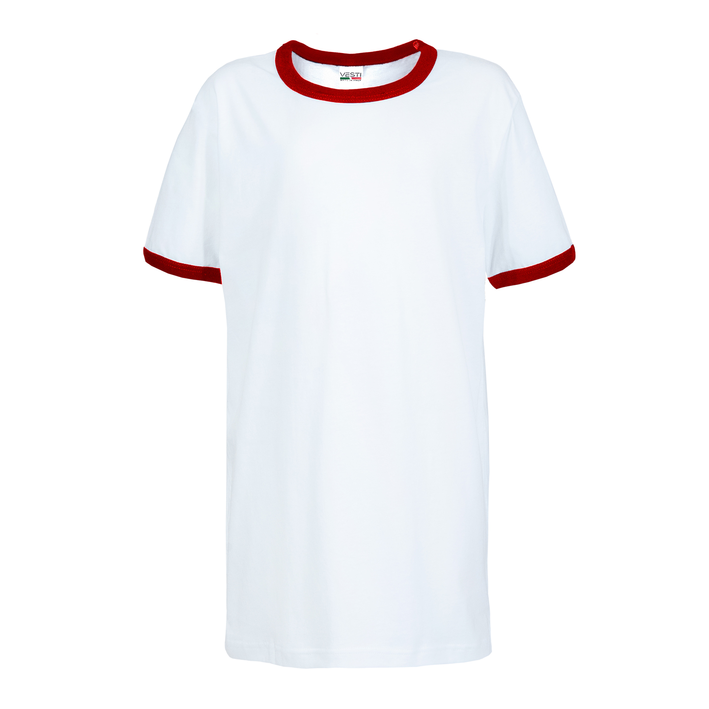 Camiseta suave para niño G/CM/C 100% algodón 140 gr/m2 Blanco/Blanco XS - 99RO - Blanco/Rojo XS