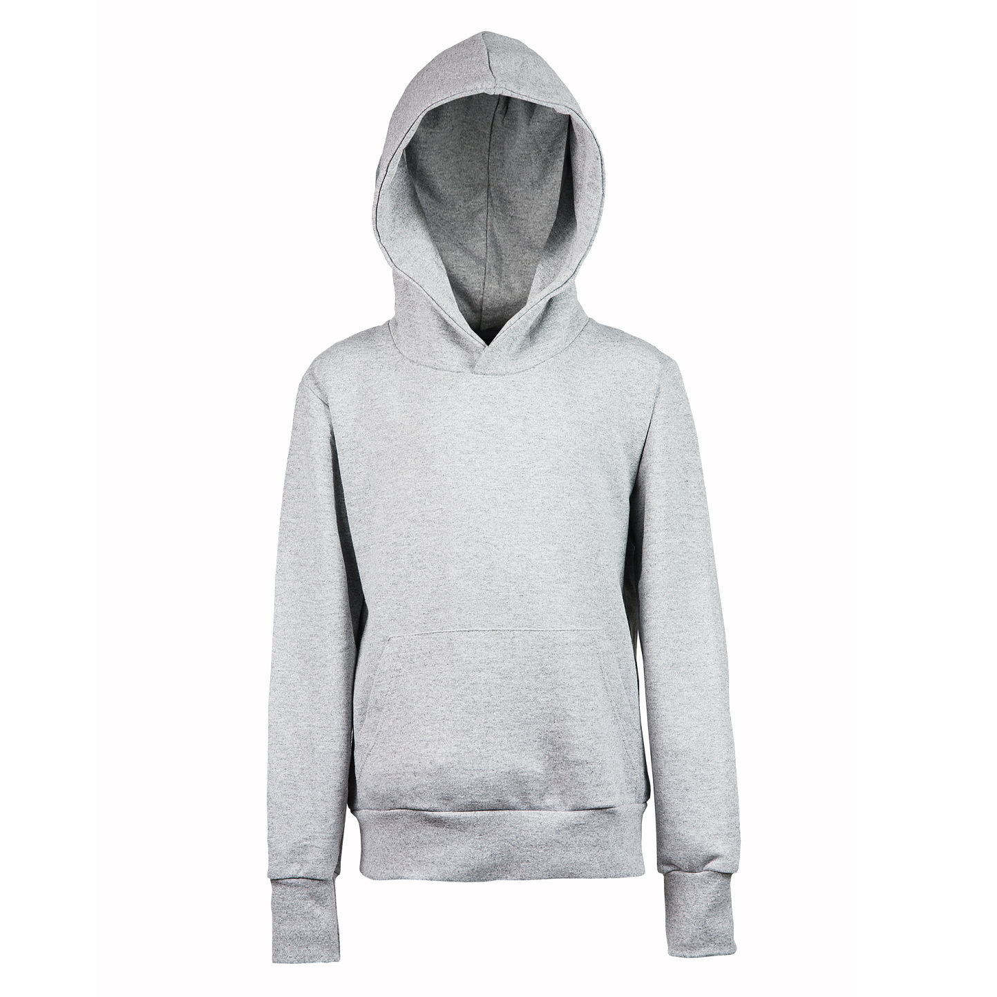 Sudadera con capucha para niños, 70 % algodón/30 % poliéster, 280 g/m², color negro, talla XXS, 1-2 años. - 75 - Ceniza