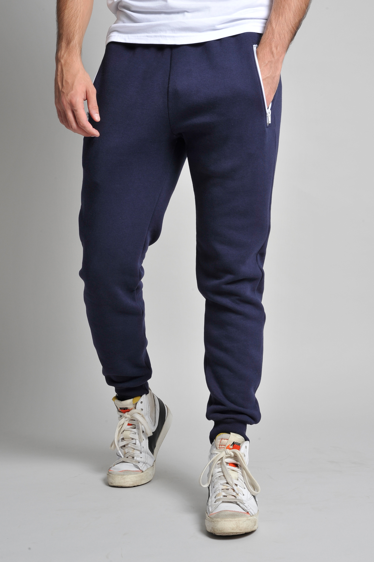 Pantalones deportivos casuales y suaves, 75 % algodón/25 % poliéster, 280 g, negro/negro, talla XS