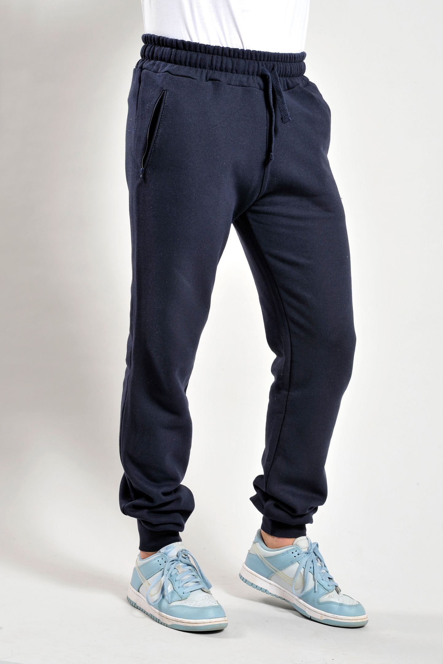 Pantalones de felpa ajustados 70/30% algodón/poliéster 280 gr/m2 Negro Talla S