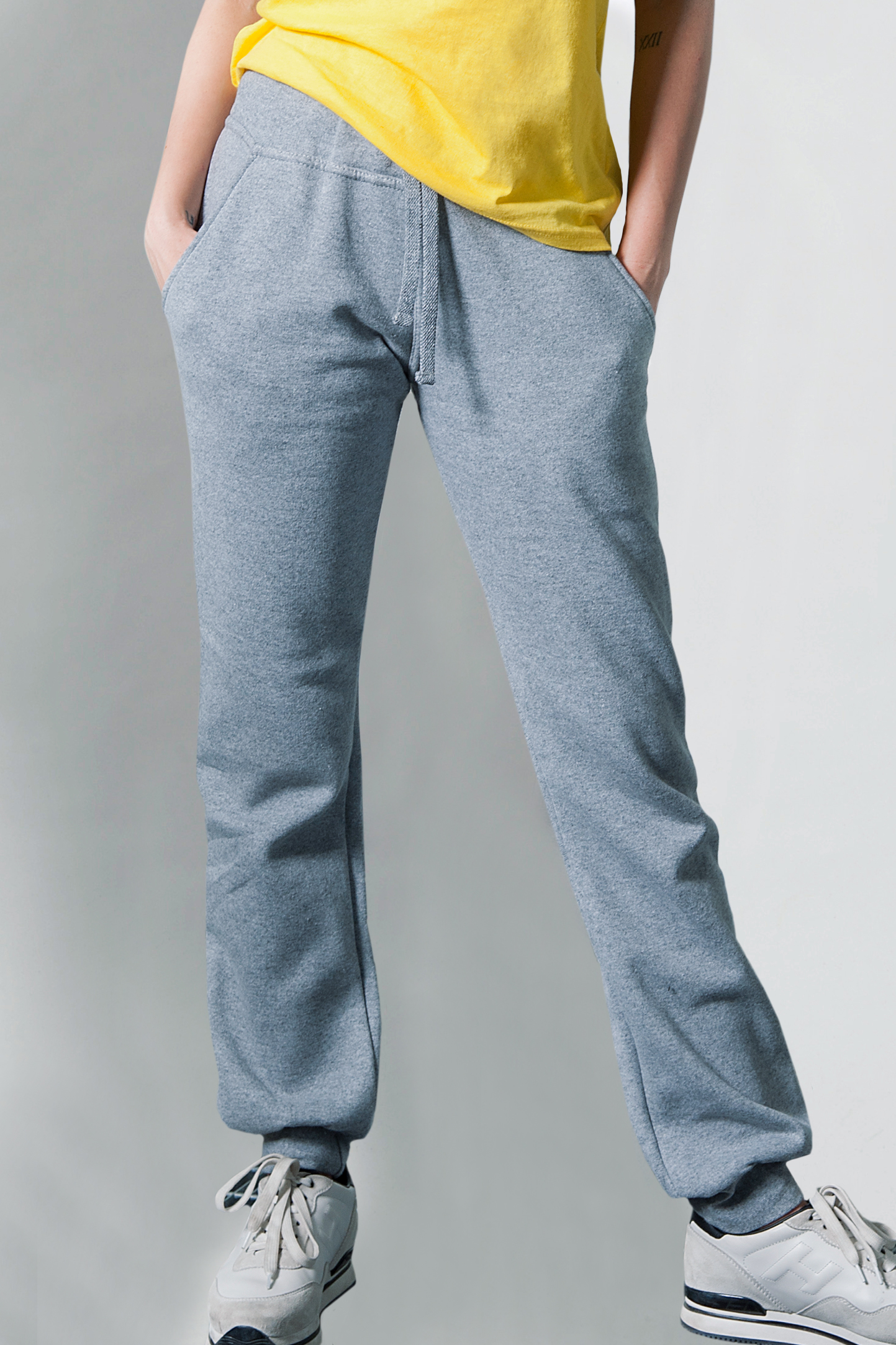 Pantalones de felpa para mujer, 70 % algodón/30 % poliéster, 280 g/m², color negro, talla S