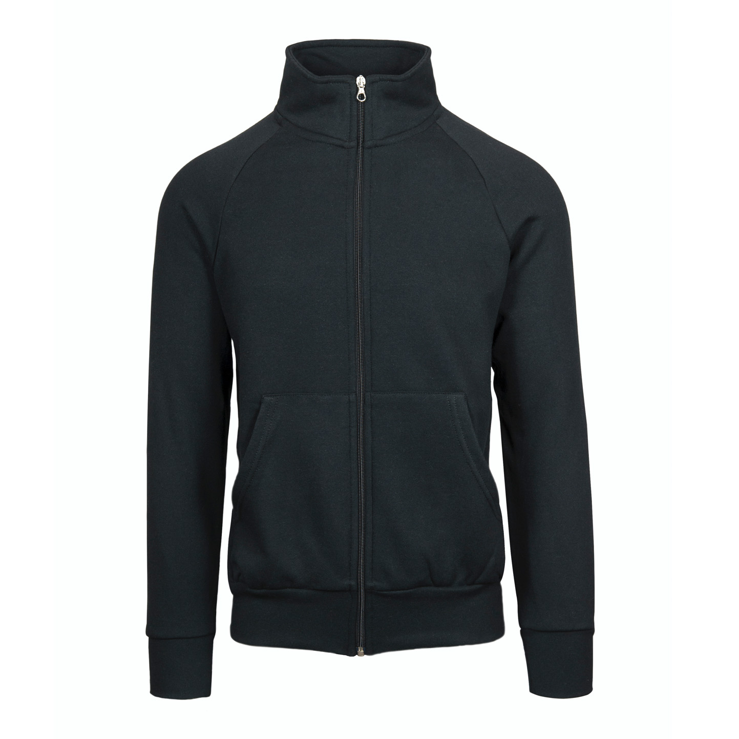 Chaqueta ECO unisex con cremallera frontal, 50 % algodón/50 % poliéster, R.280, negra, ECO XS - 12E - Negro ECO XS