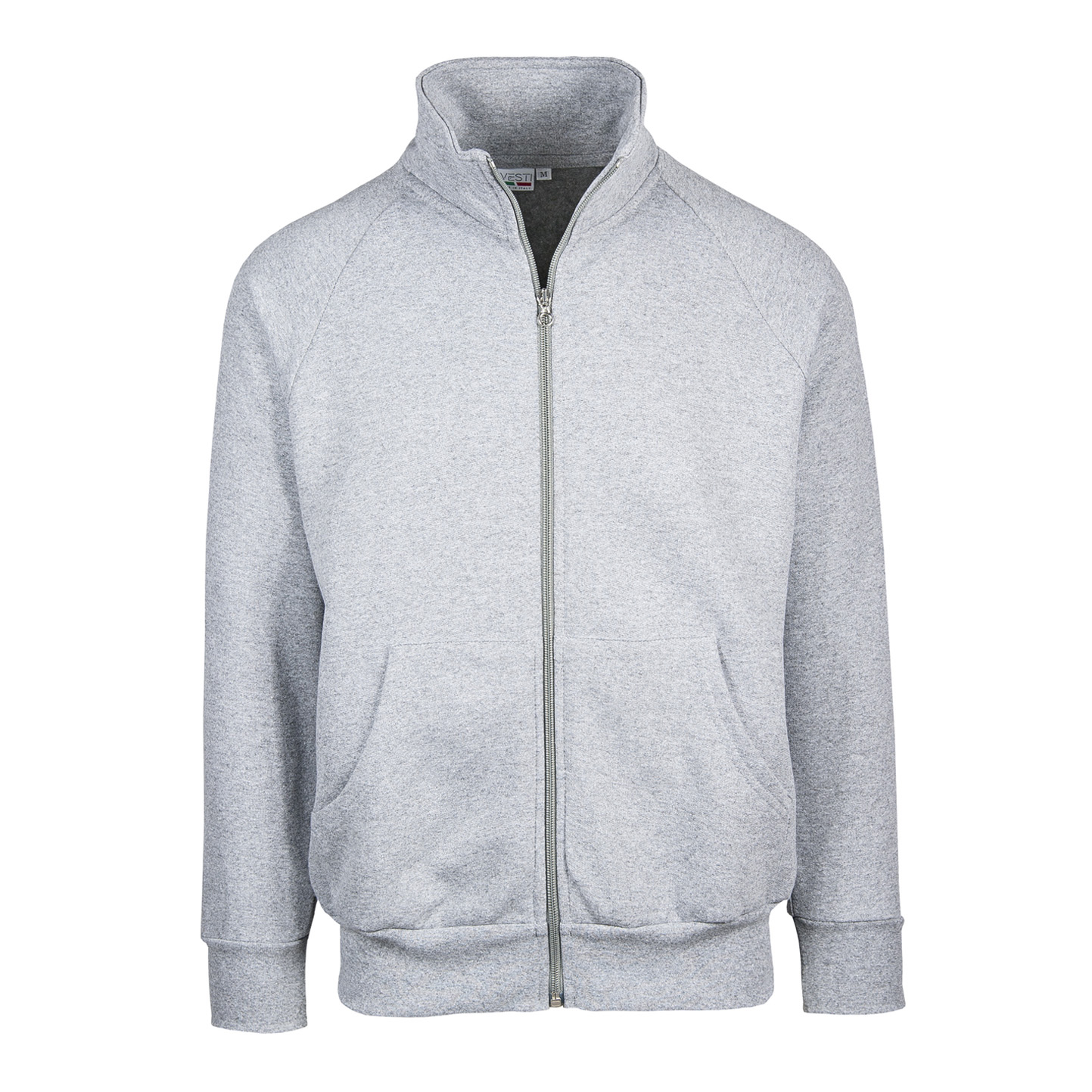 Chaqueta ECO unisex con cremallera frontal, 50 % algodón/50 % poliéster, R.280, negra, ECO XS - 75E - Ash ECO XS