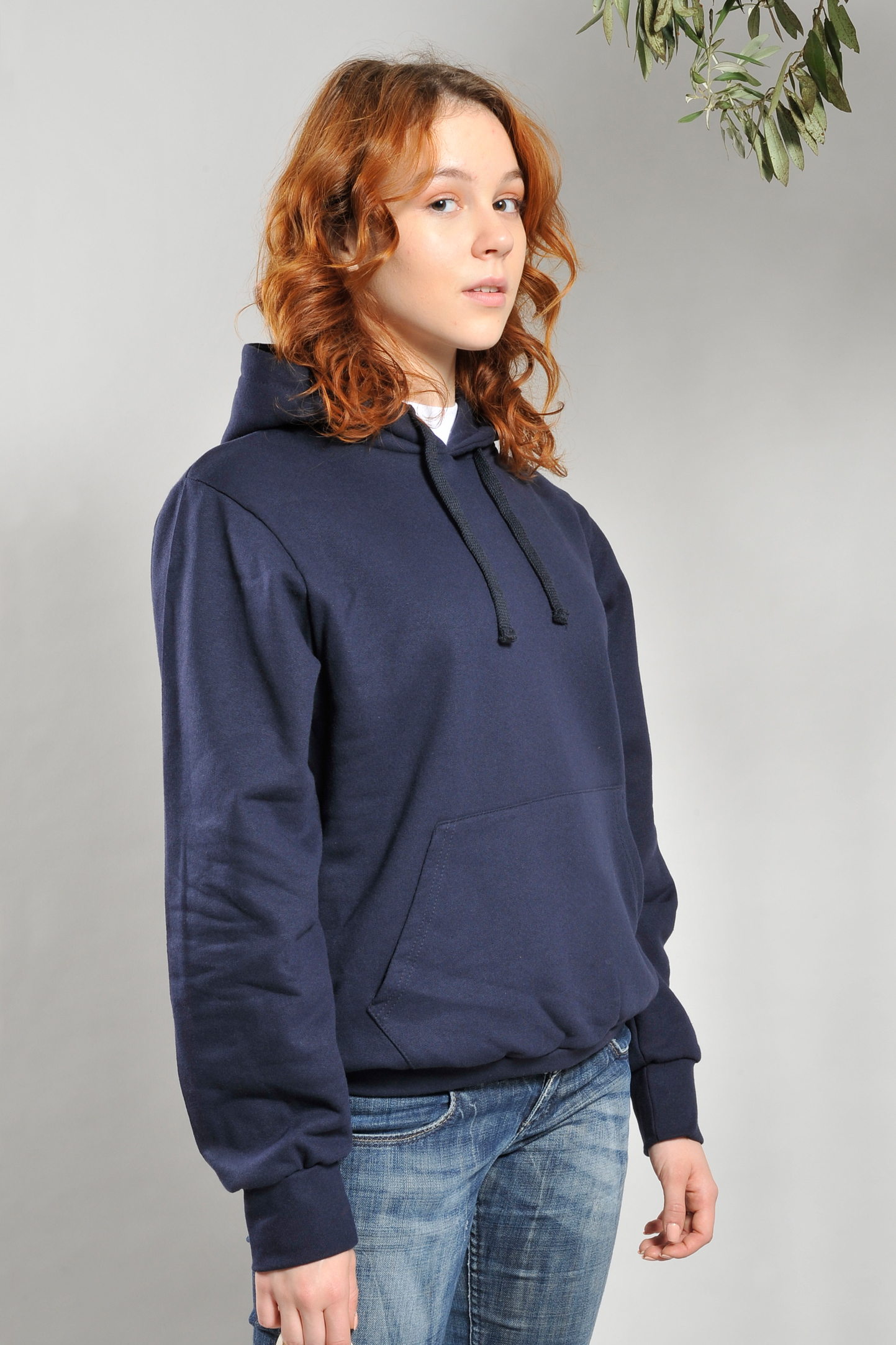 Sudadera con capucha ECO. Unisex, 50 % algodón/50 % poliéster. 280 g/m². Color negro. Talla XS.