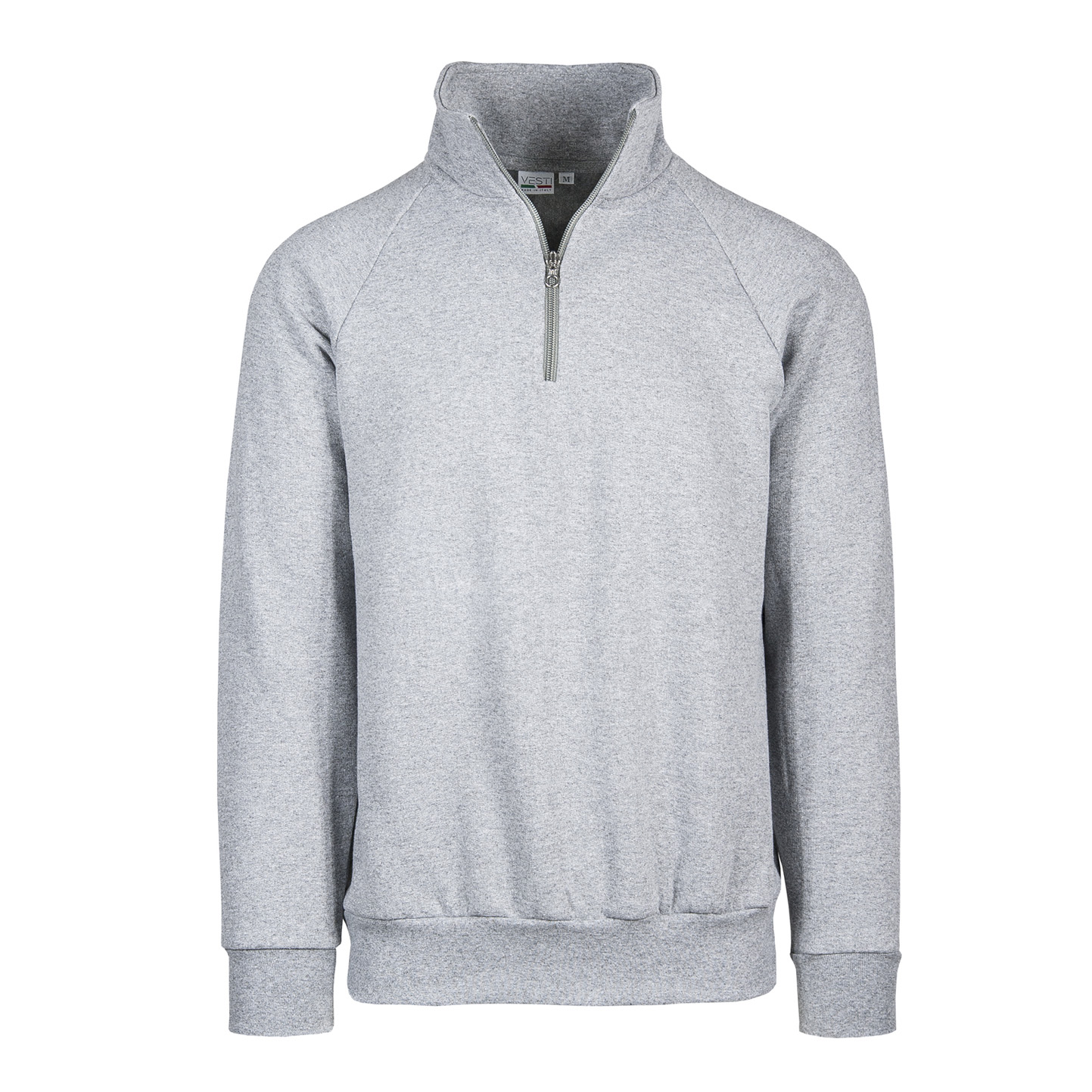 Sudadera ECO con cremallera en el cuello, 50 % algodón/50 % poliéster, 280 g/m², color negro, talla XS. - 75E - Ash ECO XS