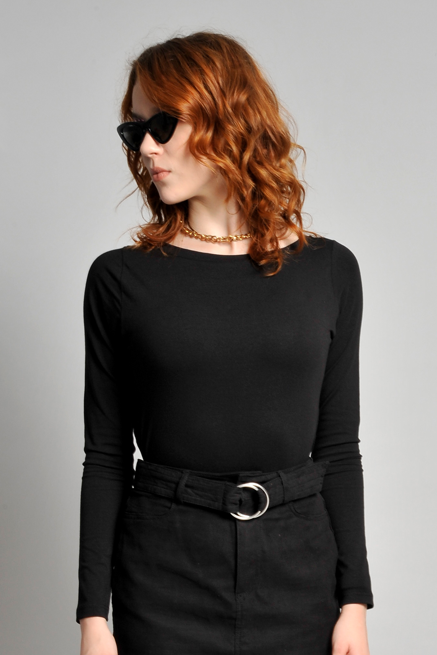 Jersey elástico para mujer C/AM/L 90/10% algodón/elástico 170 gr Negro XS - Negro