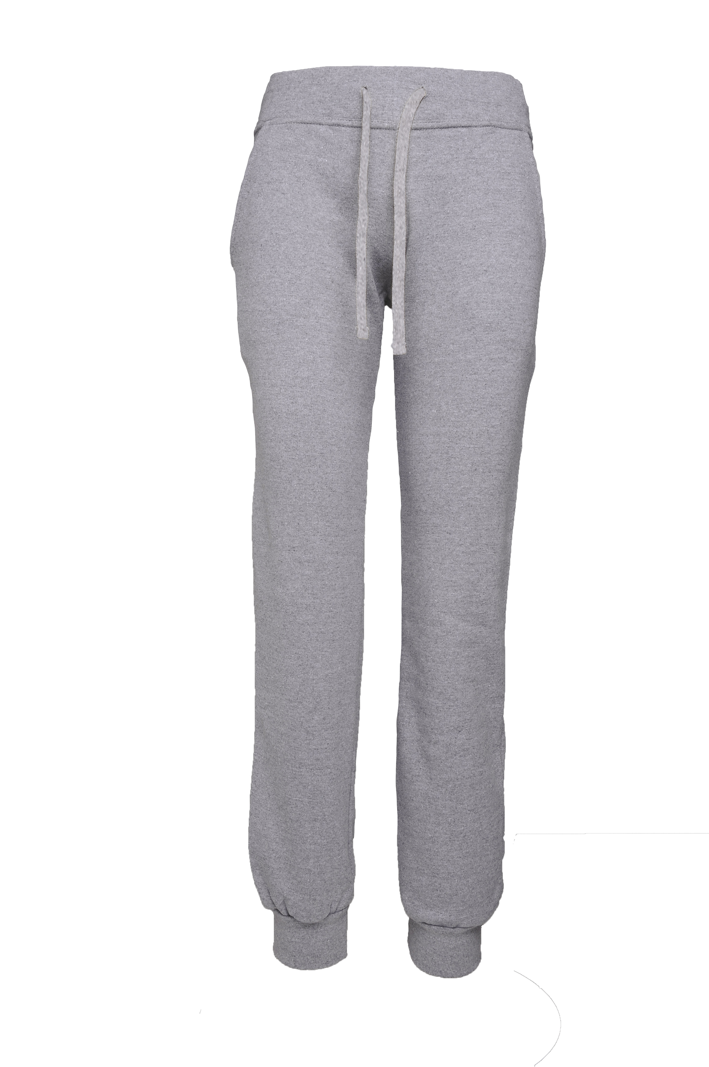 Pantalón de sudadera para mujer, tejido de felpa 70/30% algodón/poliéster, 240 g, negro, talla S - Ceniza