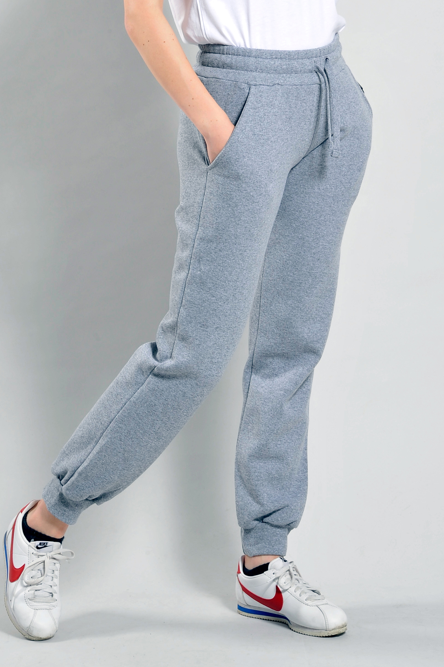 Pantalón de sudadera para mujer, tejido de felpa 70/30% algodón/poliéster, 240 g, negro, talla S