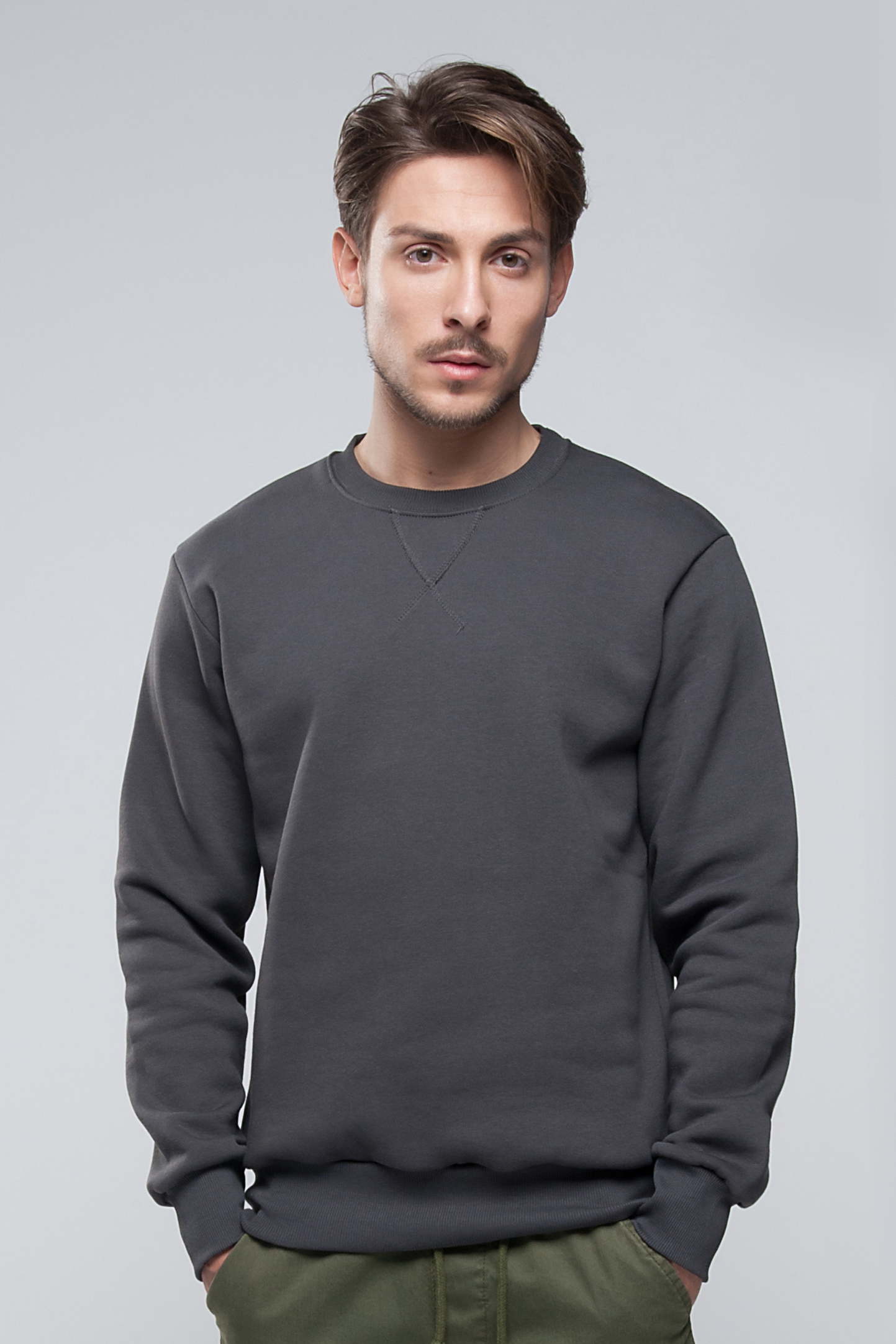 Sudadera suave de felpa G/C 100% algodón. 320 g/m² Negra XS