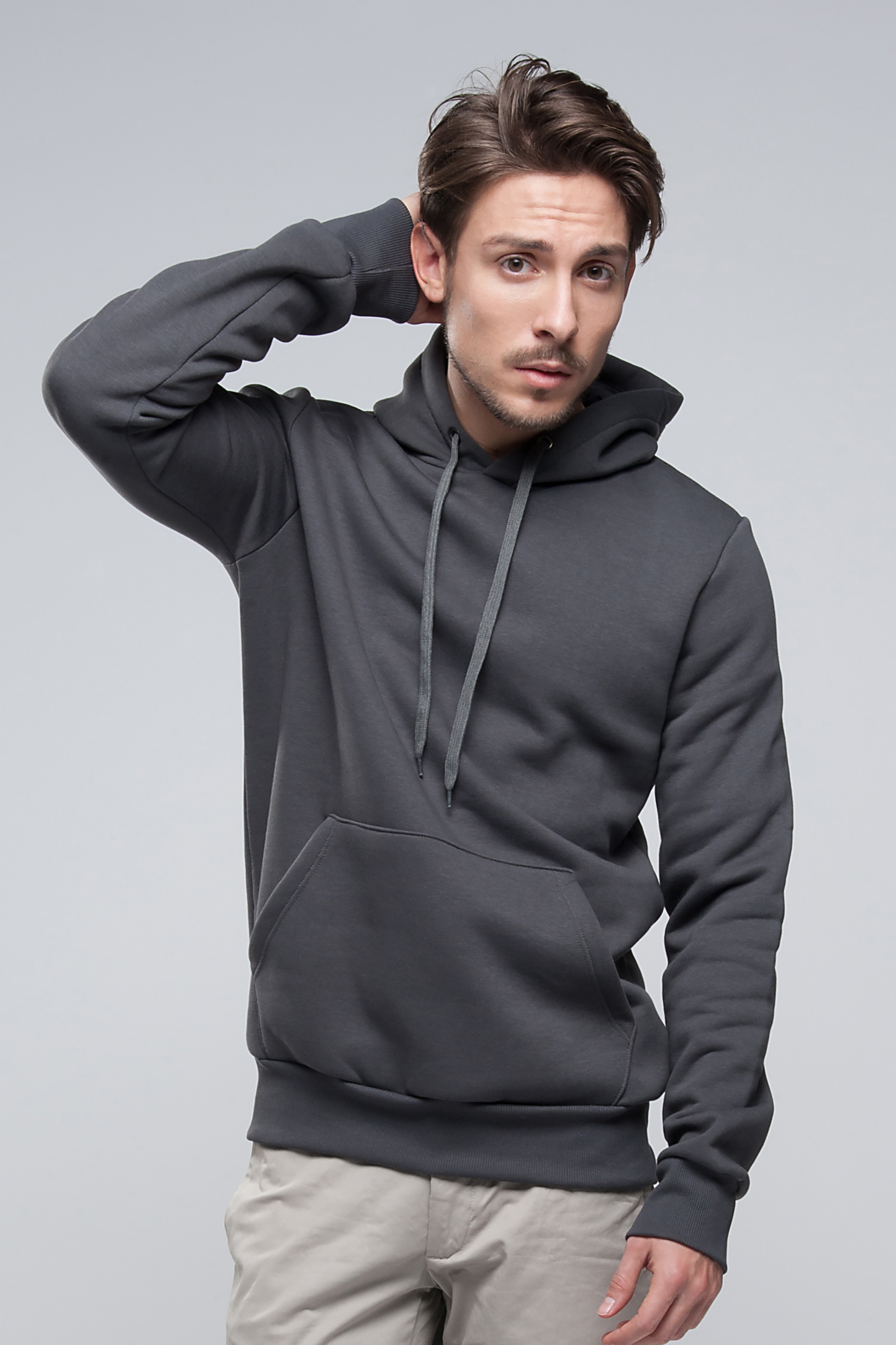 Sudadera con capucha F/Terry 100% algodón 320 gr/m2 Negra XS