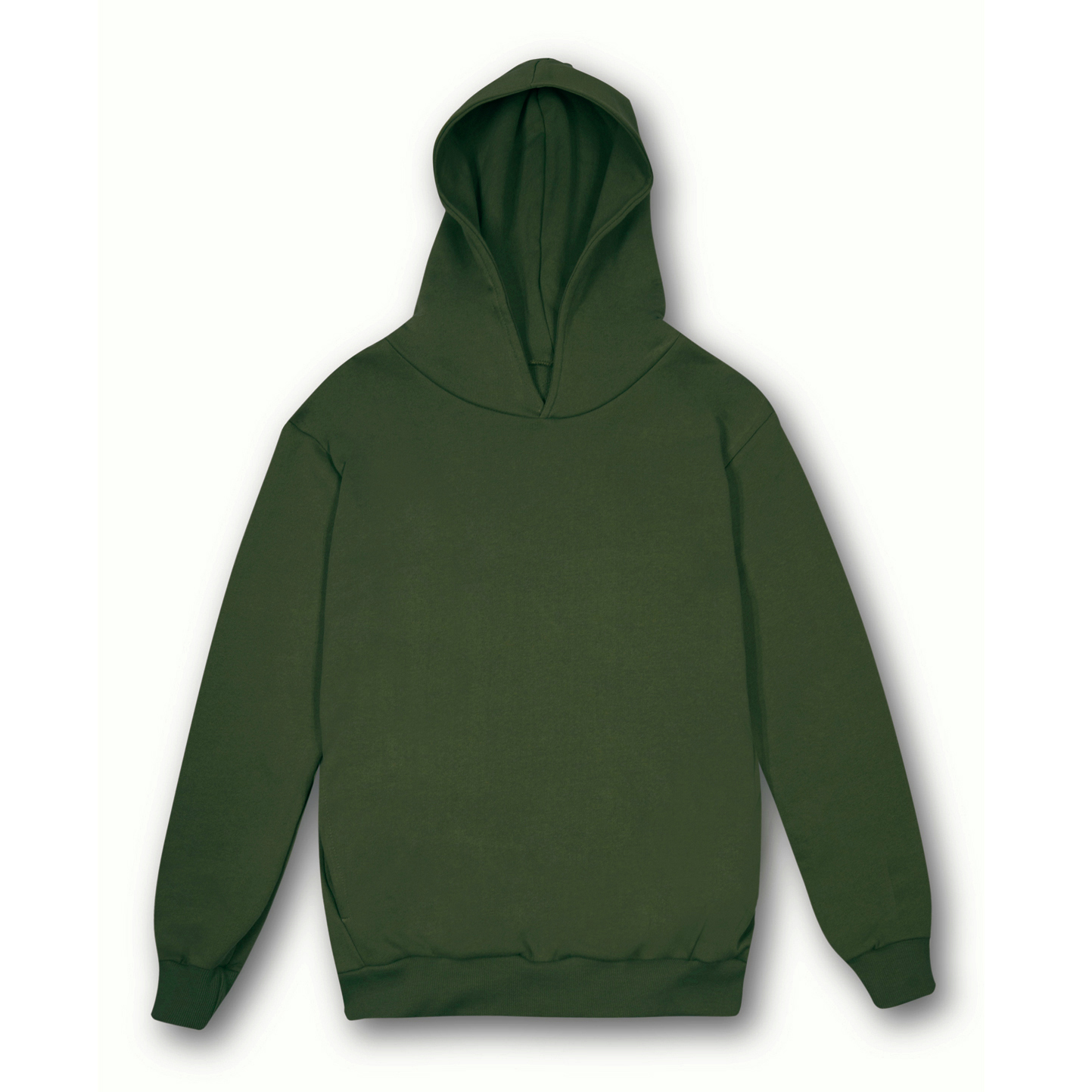 Sudadera con capucha suave. Corte urbano. 75 % algodón/25 % poliéster. 320 g/m². Color negro. Talla XS. - VT - Verde bosque XS