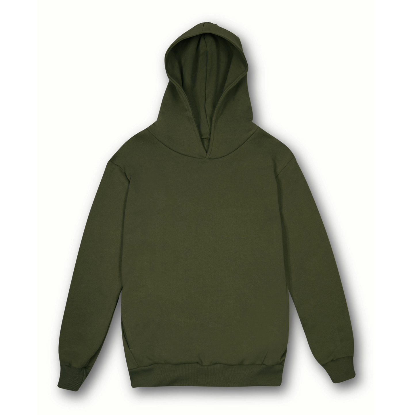 Sudadera con capucha suave. Corte urbano. 75 % algodón/25 % poliéster. 320 g/m². Color negro. Talla XS. - VM - Militar oscuro XXS