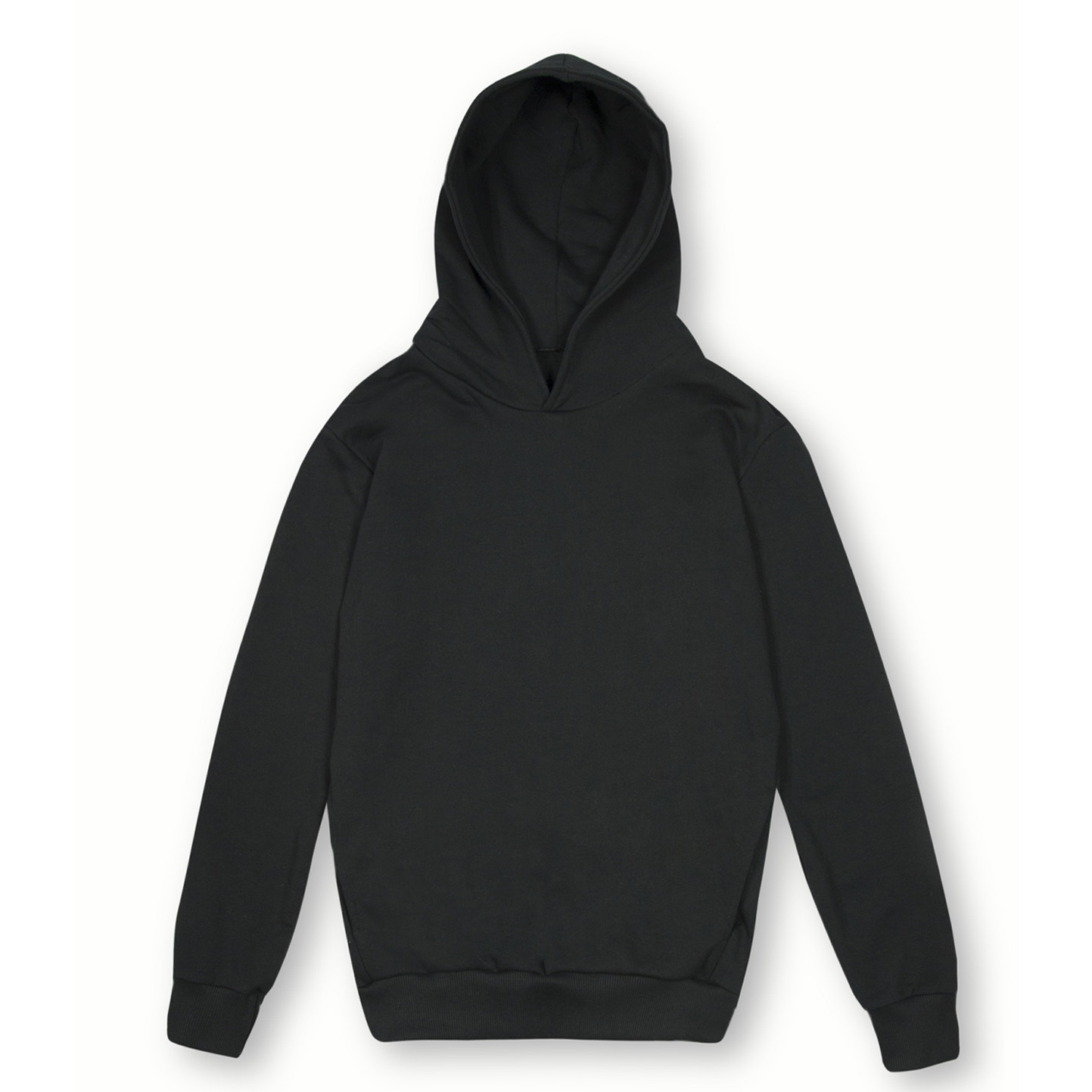 Sudadera con capucha Soft F/T. Urbana unisex 100% algodón 320 gr. Negra XS - 12 - Negro