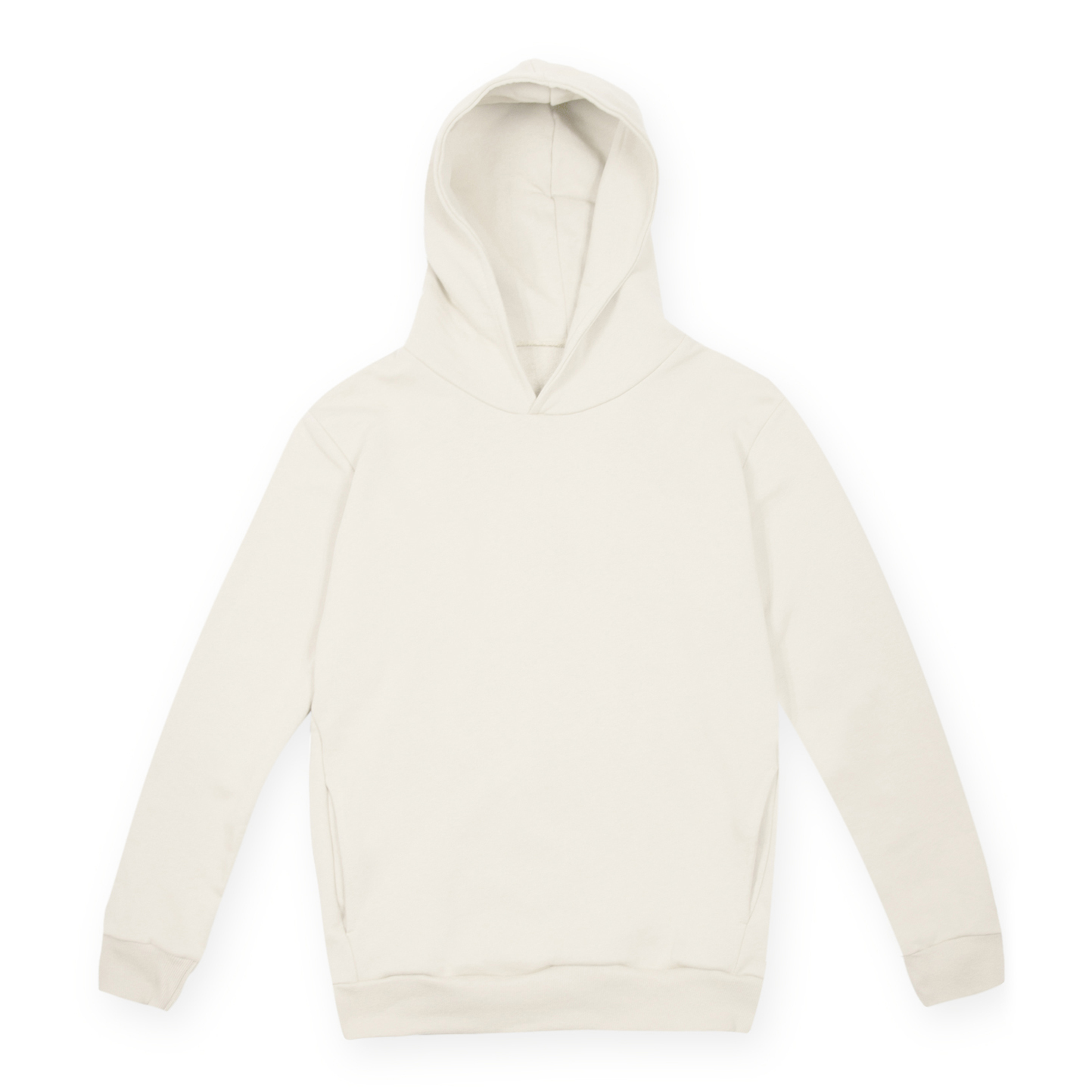 Sudadera con capucha Soft F/T. Urbana unisex 100% algodón 320 gr. Negra XS - 98 - Blanco crema S