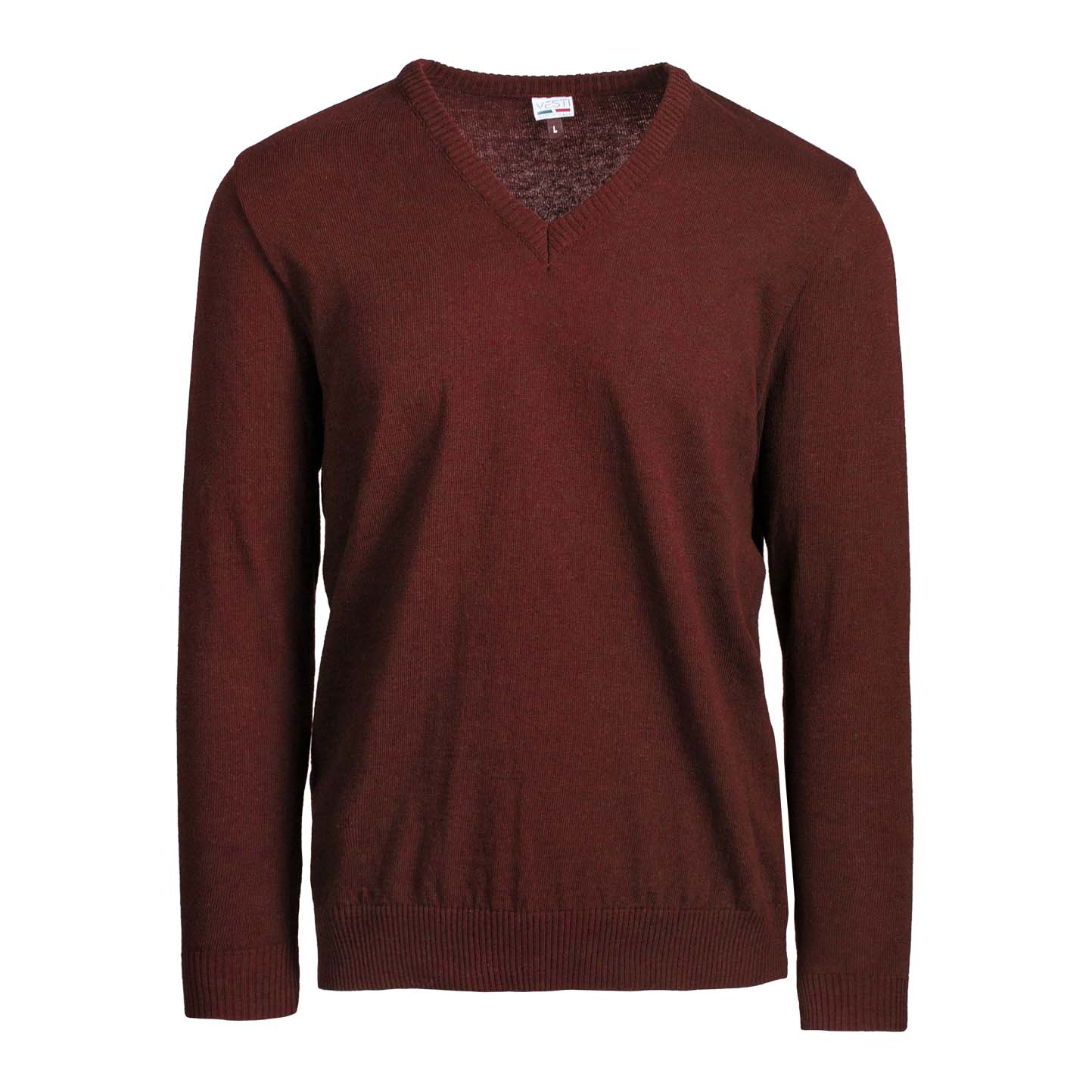 Jersey C/V 100% algodón regenerado Burdeos XS - 078 - Burdeos