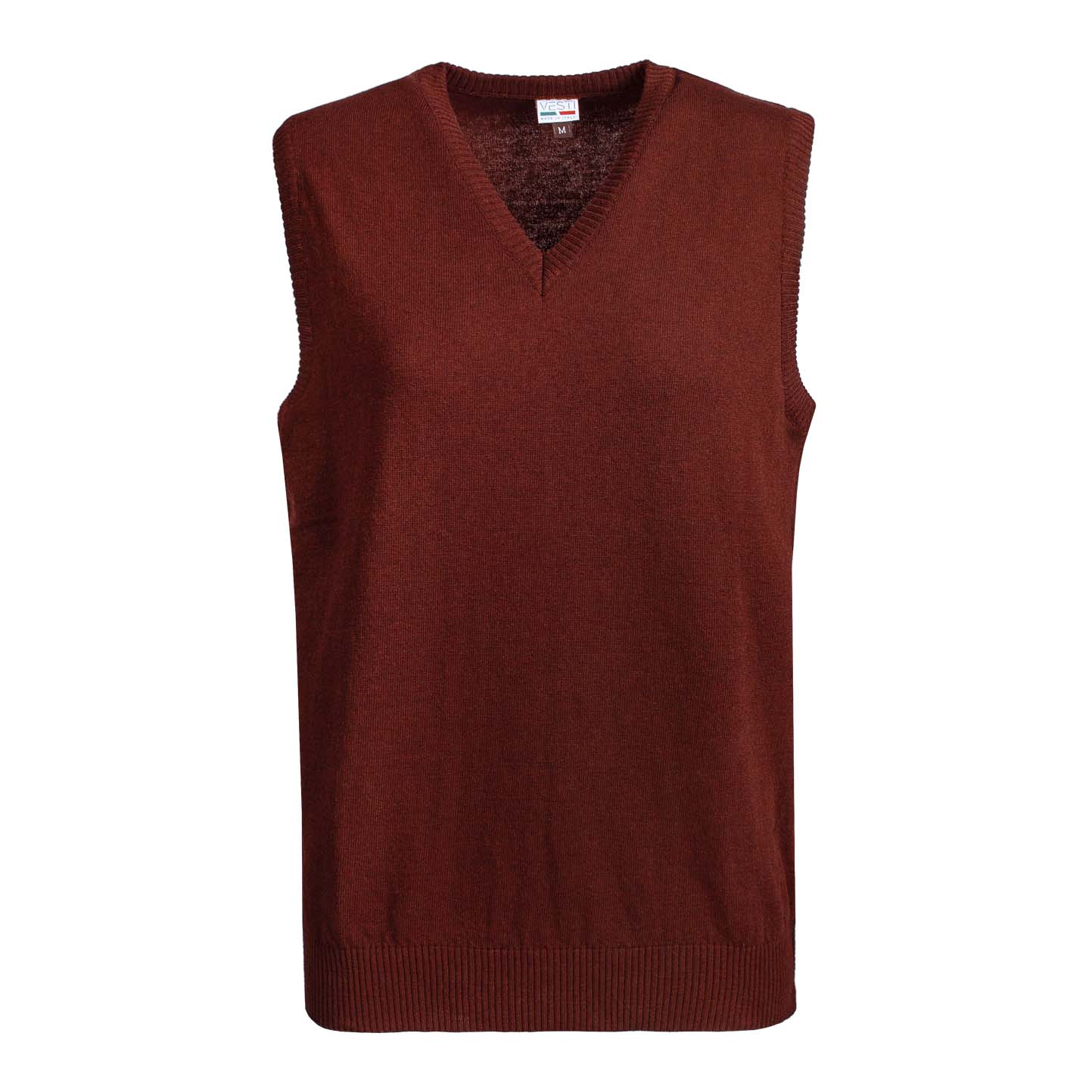 Chaleco tipo jersey C/V 100% algodón reciclado Burdeos XS - 078 - Burdeos