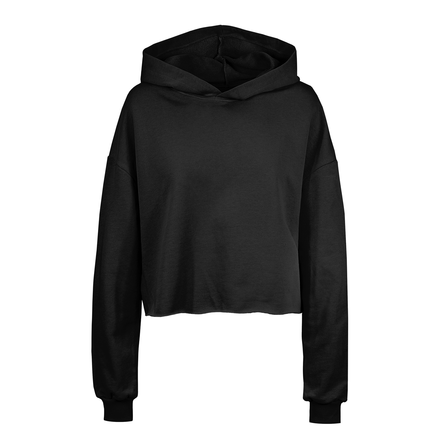 Amy sudadera corta de mujer con capucha French Terry - 12 - Negro