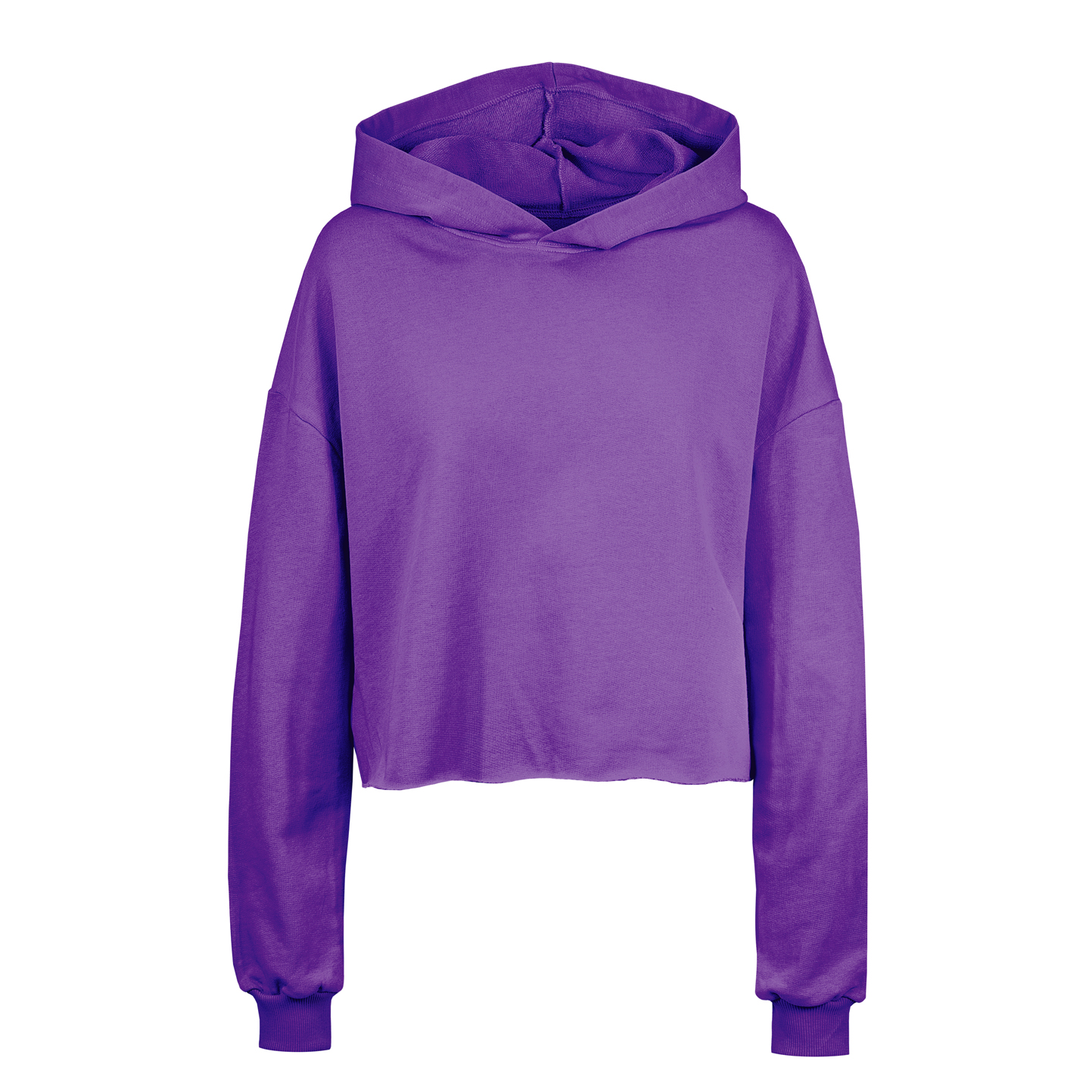 Amy sudadera corta de mujer con capucha French Terry - VI - Morado XS
