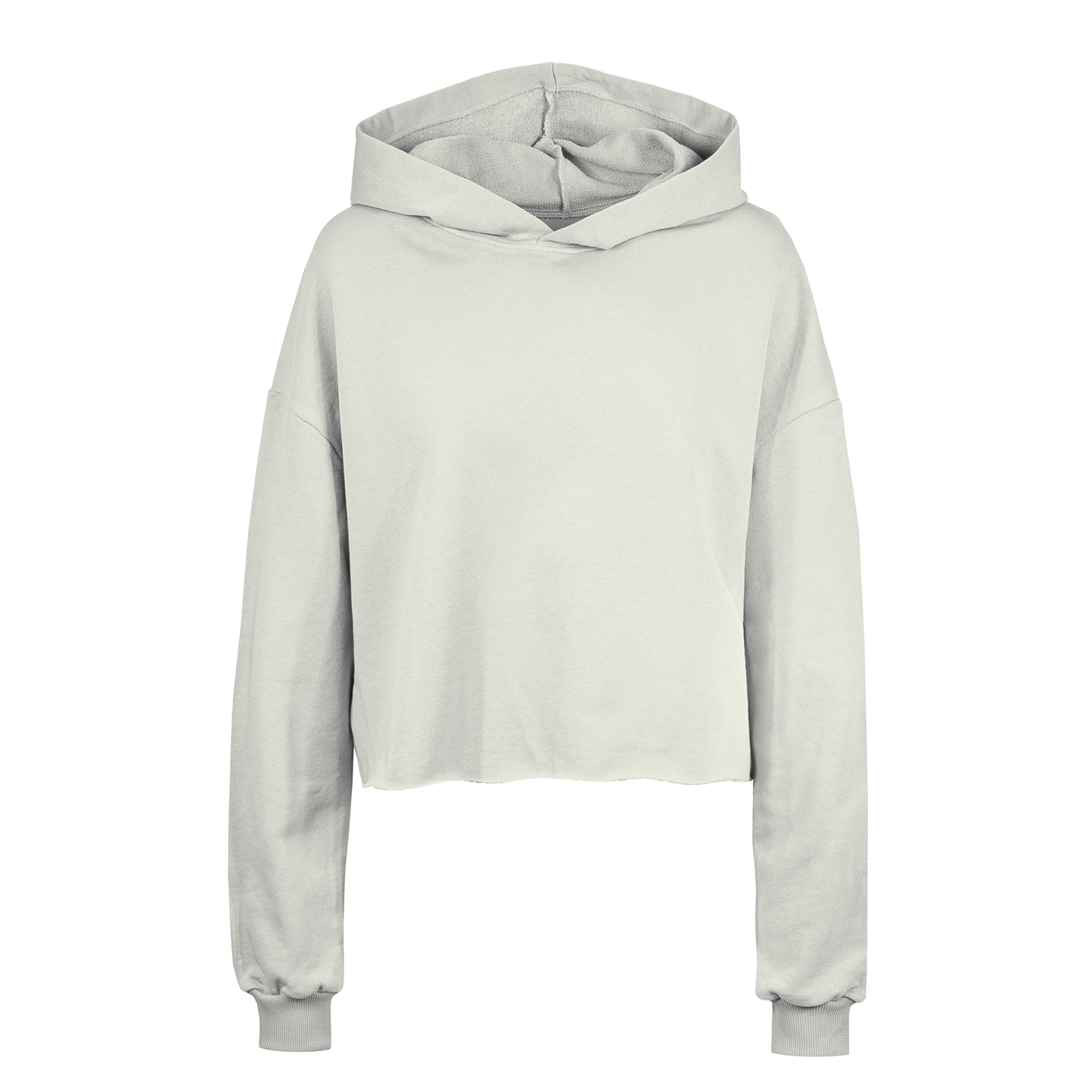Amy sudadera corta de mujer con capucha French Terry - 98 - Blanco crema S