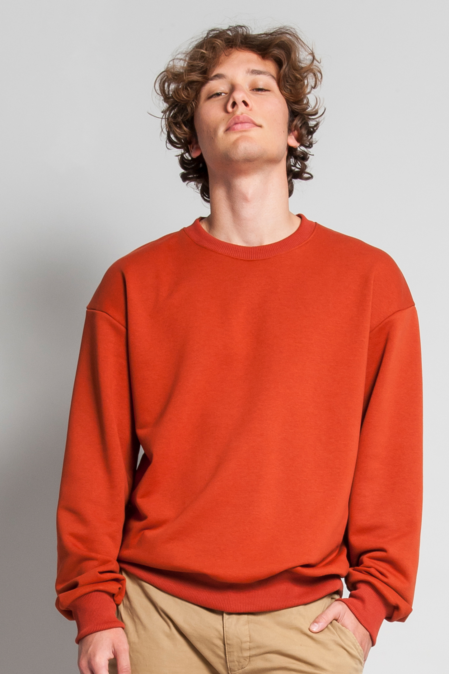 Sudadera 365 oversize unisex de cuello redondo