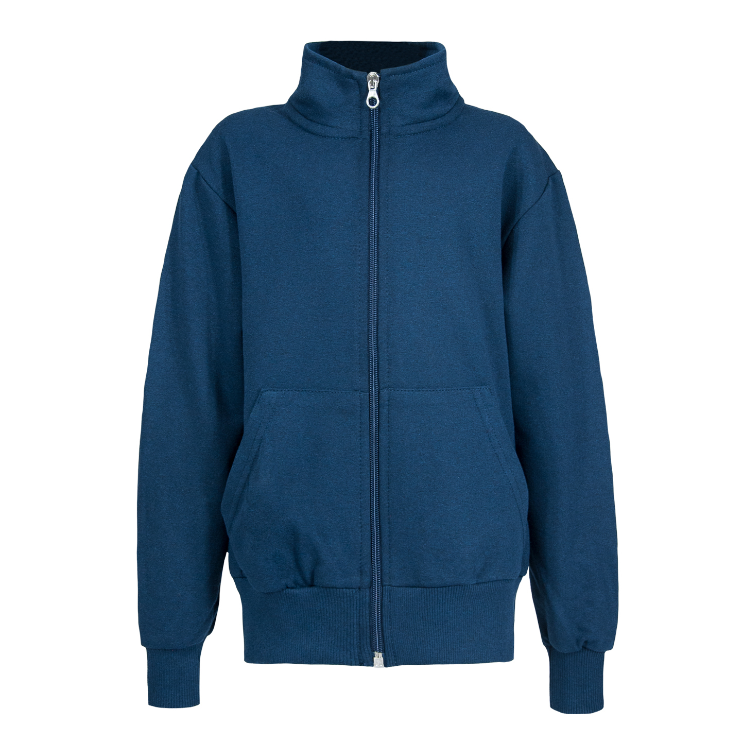 Sudadera infantil con cremallera de tejido elástico - 18 - Azul