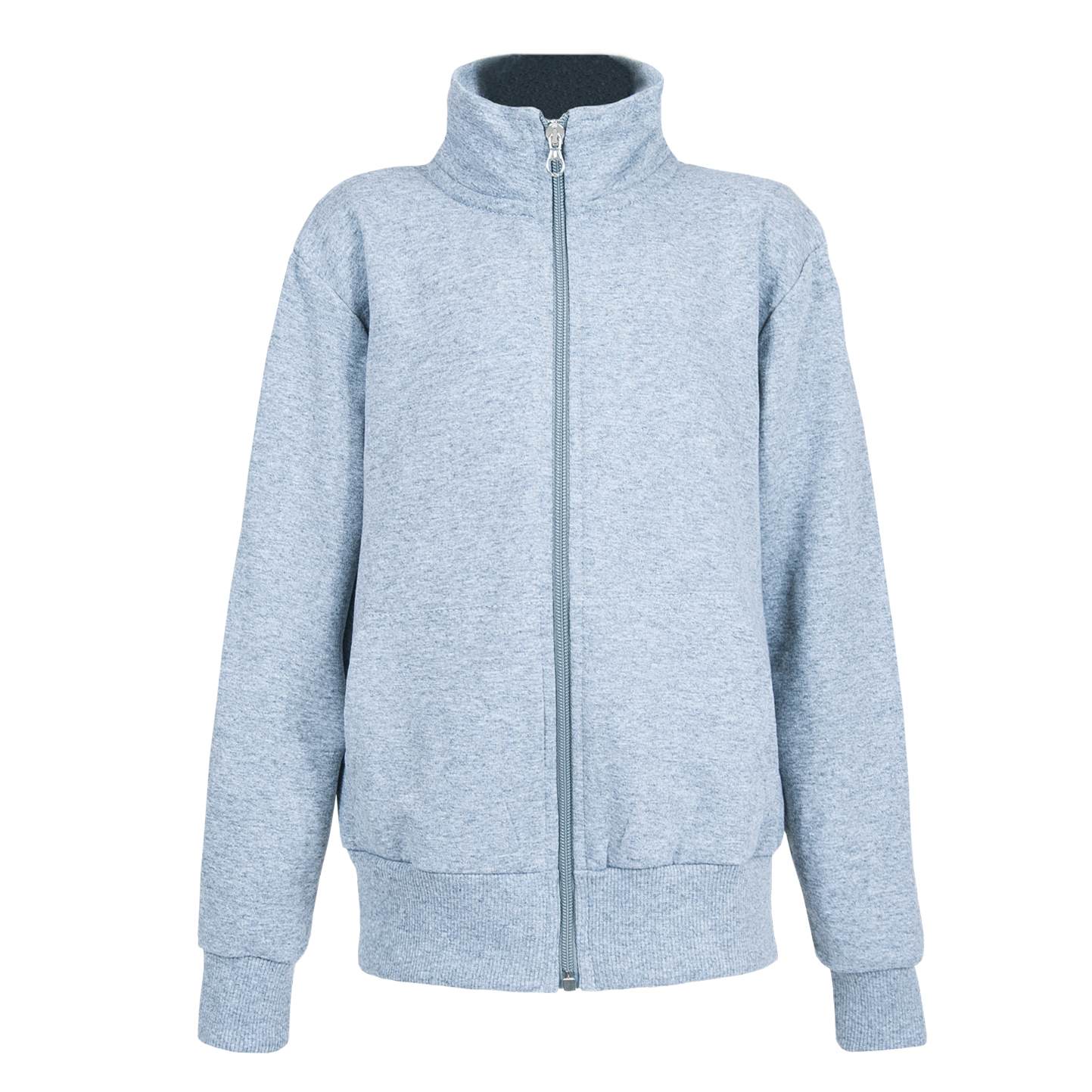 Sudadera infantil con cremallera de tejido elástico - 75 - Ceniza