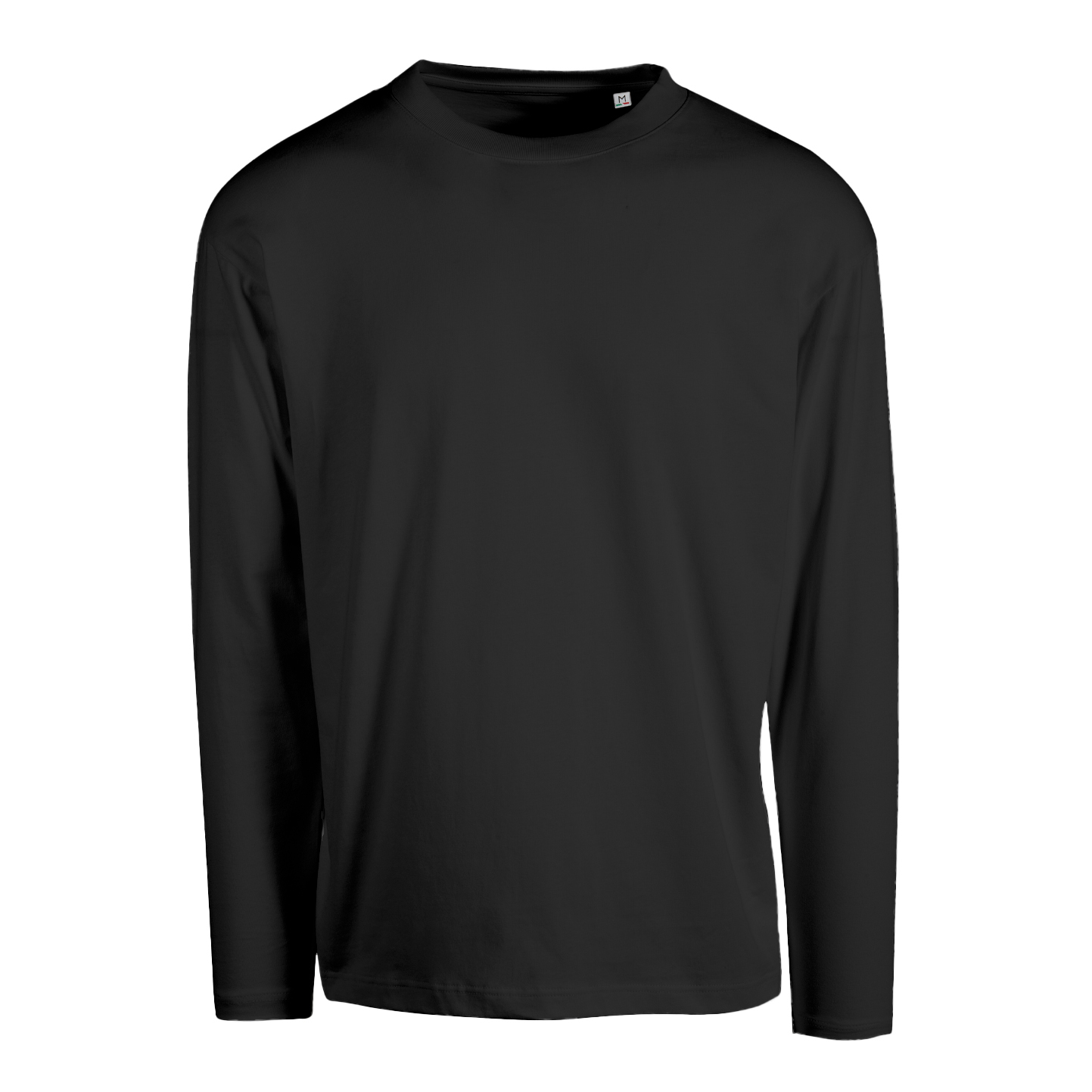 Camiseta oversize unisex de manga larga - 12 - Negro