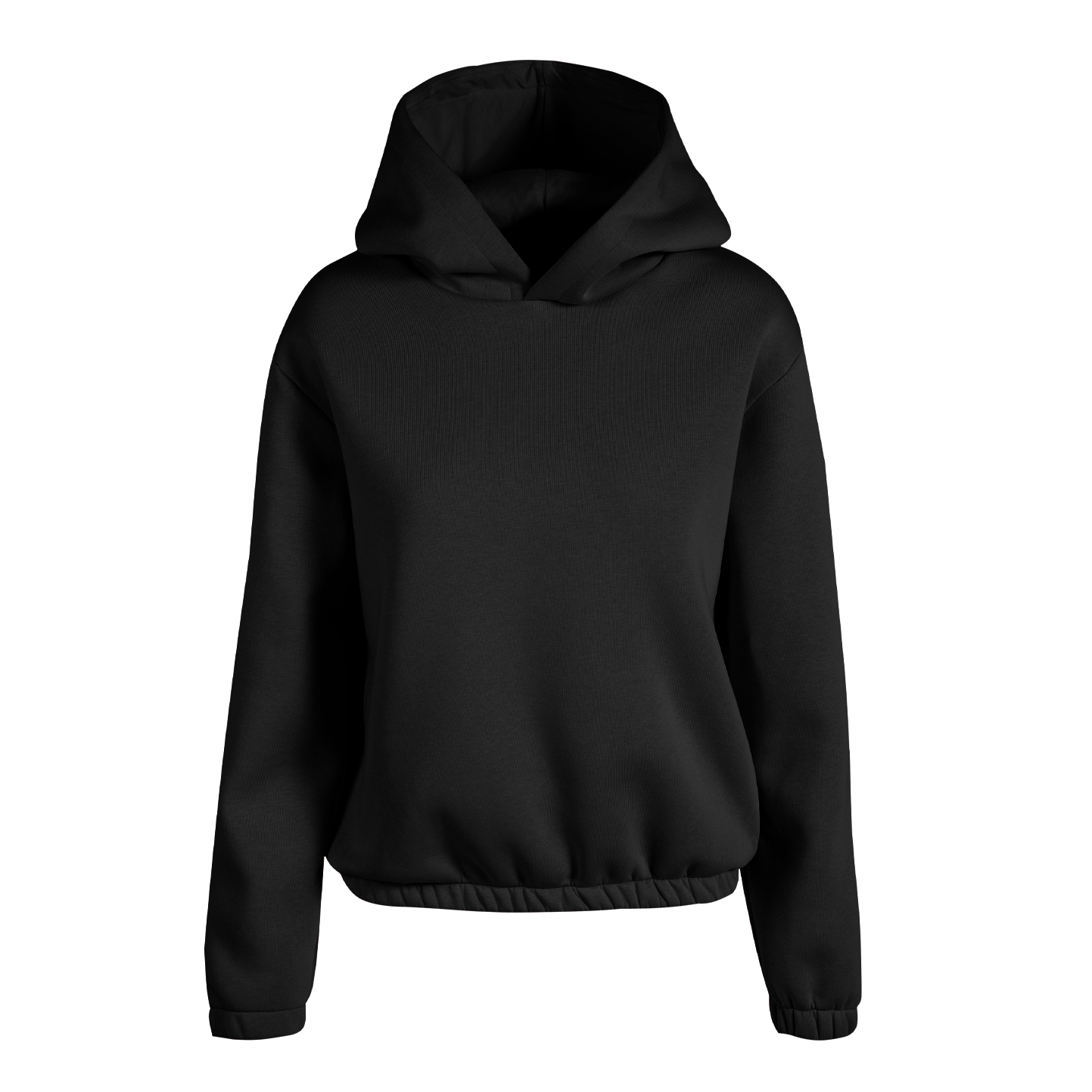 Sudadera boxy de mujer con capucha - 12 - Negro