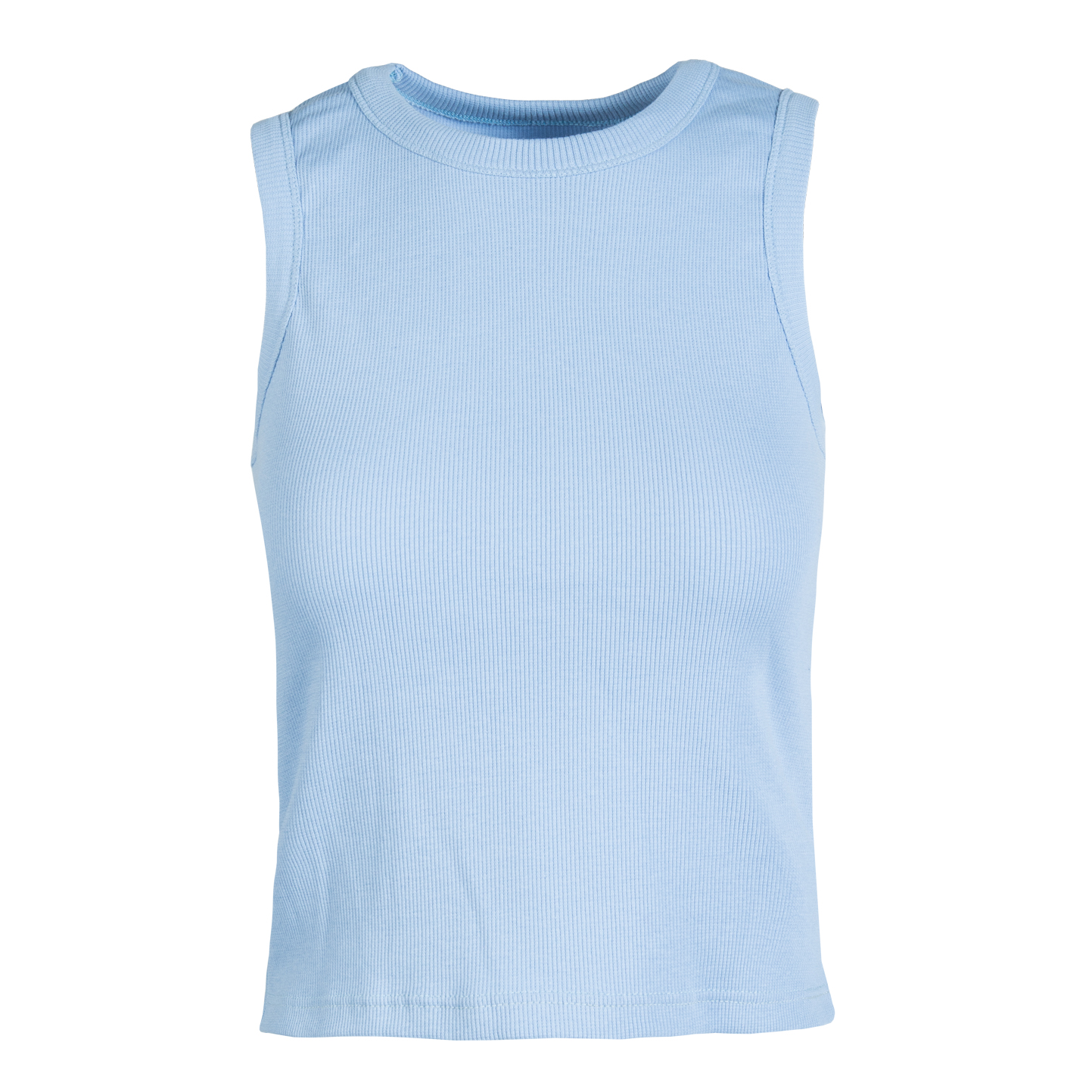 Camiseta de tirantes de mujer de canalé elástico - 31 - Celeste