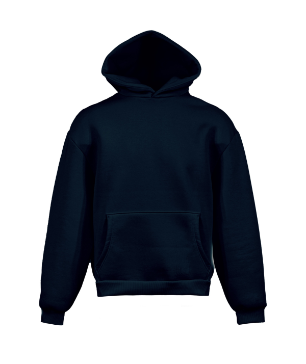 Sudadera boxy suave con capucha - NY - Azul marino XS 3/4 años