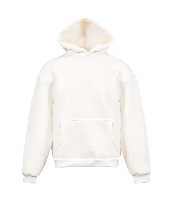 Sudadera boxy suave con capucha - 98 - Blanco crema S
