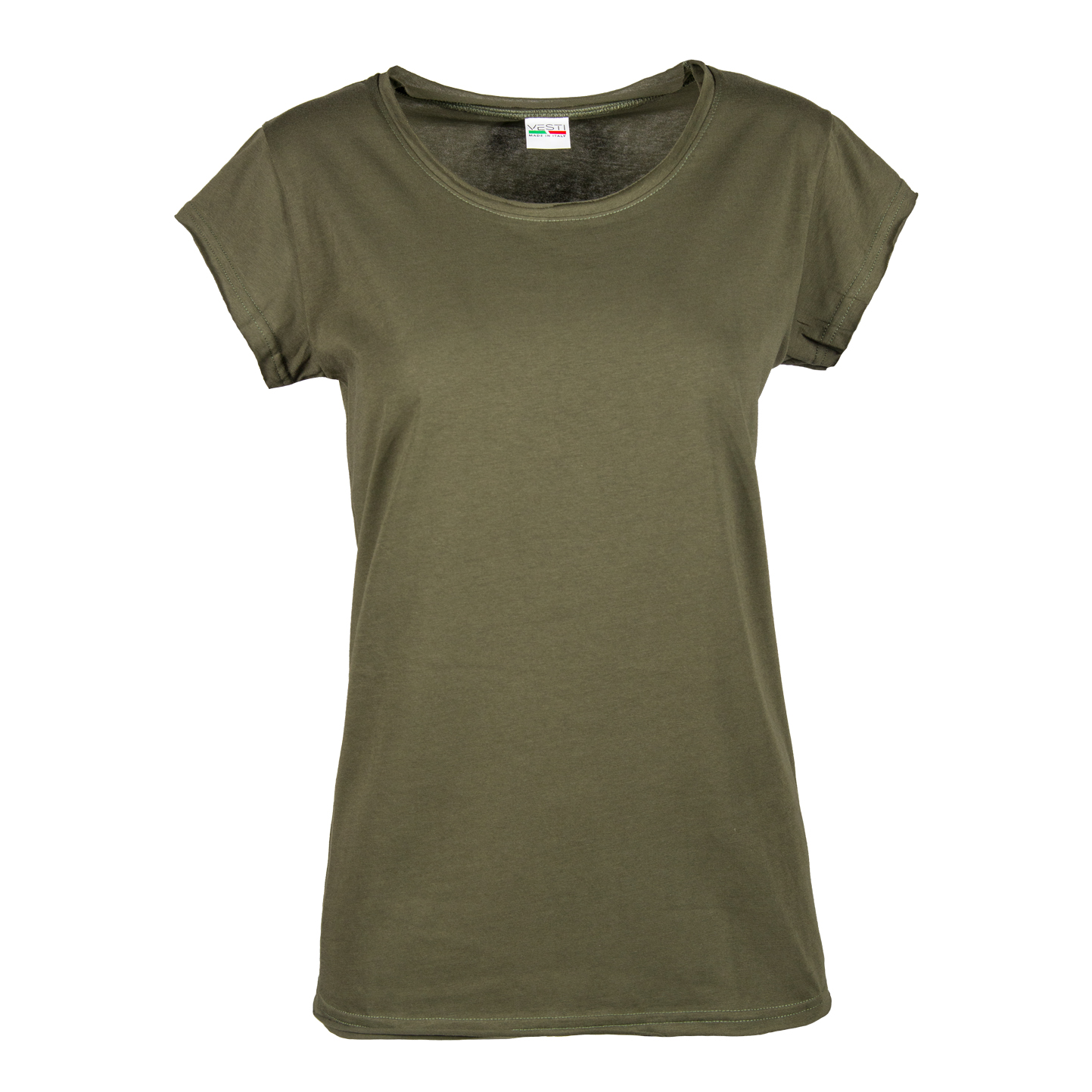 Jersey de mujer con estampado de llamas M/CT/V 100% algodón 145 gr/m2 Antracita XS - BS - Verde militar XS